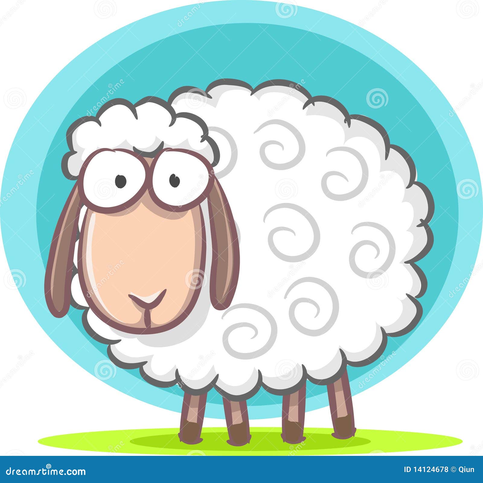 Cute Sheep stock vector. Illustration of cute, sheep - 14124678