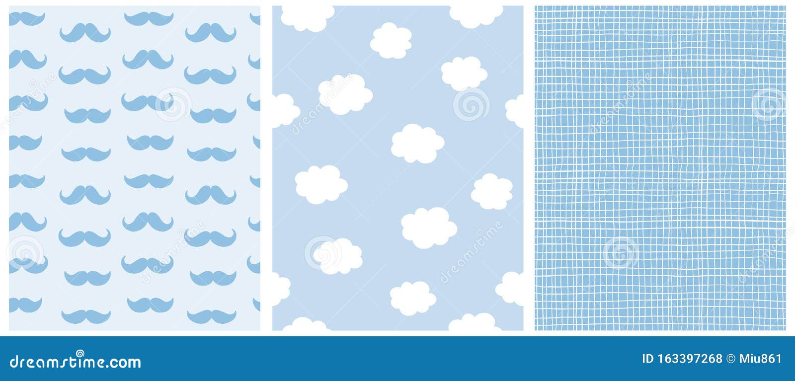 Cute And Simple Baby Boy Party Vector Prints Stock Vector