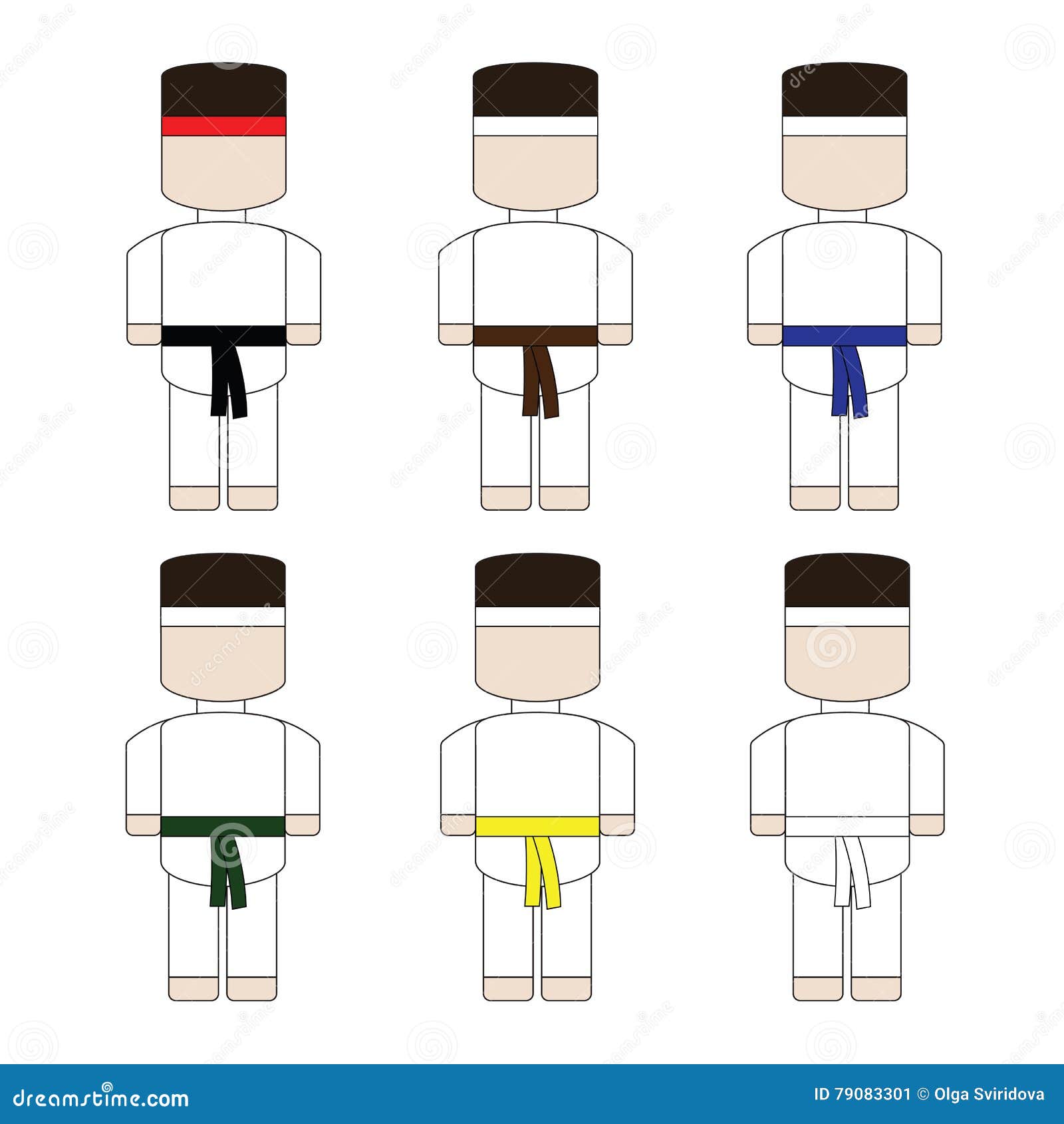 Cute simple cartoon karate stock vector. Illustration of health 79083301