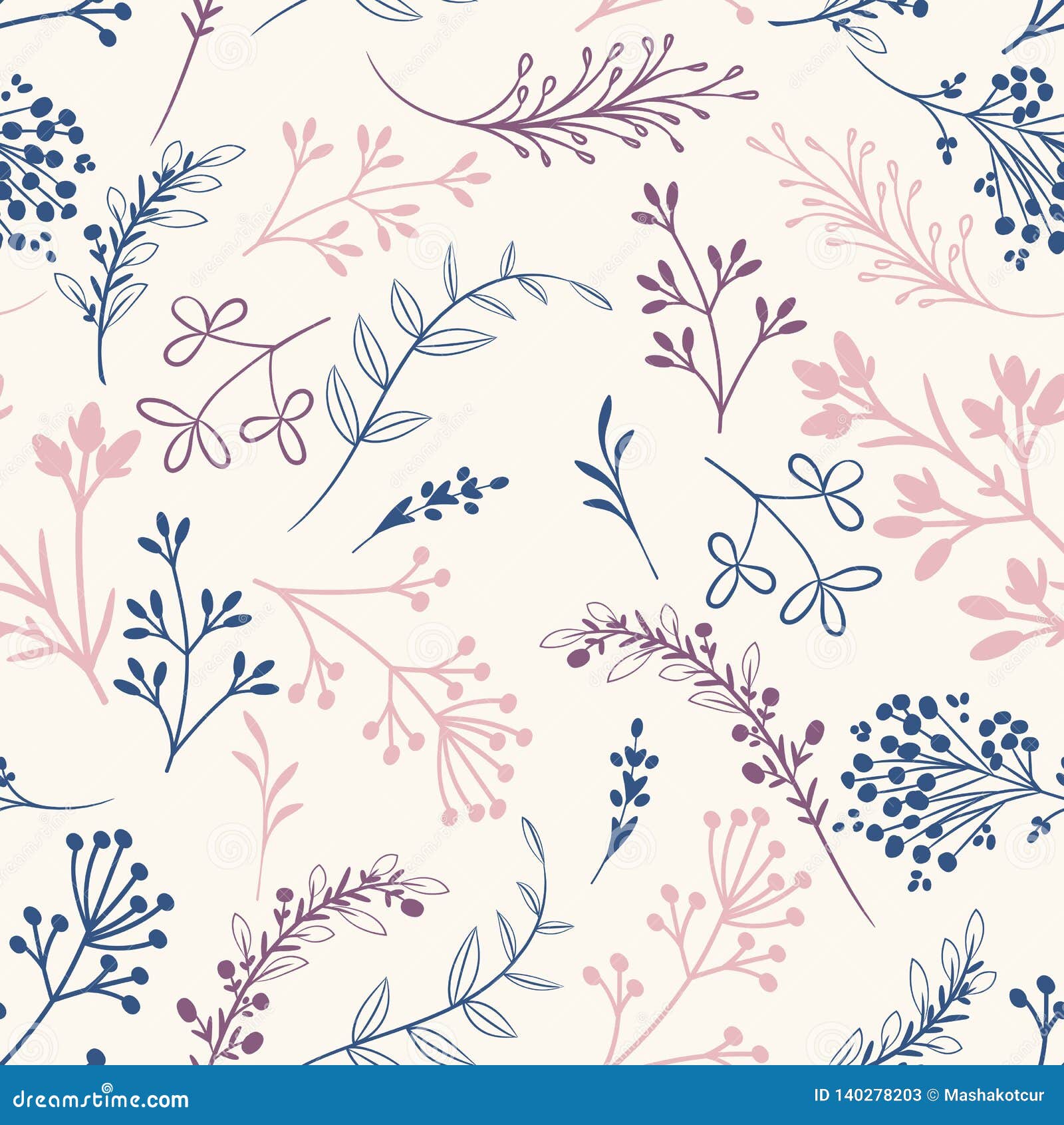 Cute Simple Rustic Wallpaper Pattern with Florals Stock Vector -  Illustration of marry, bridal: 140278203