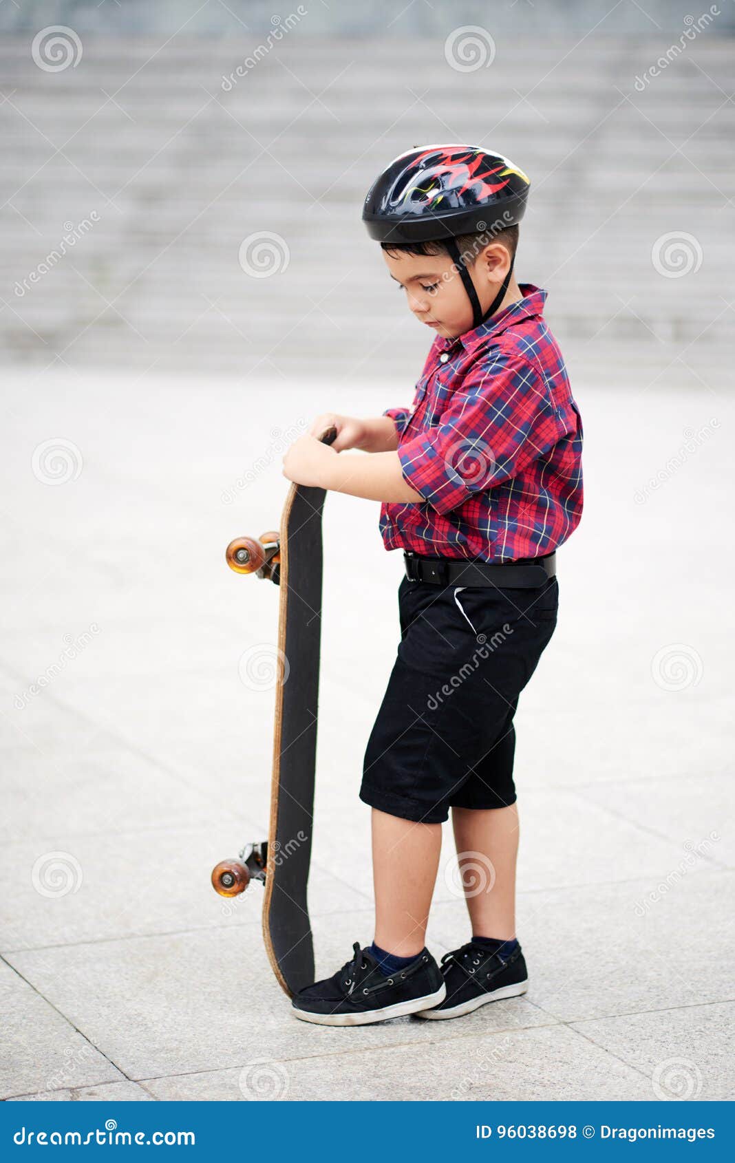 Cute skateboarder stock photo. Image of learning, fulllength 96038698