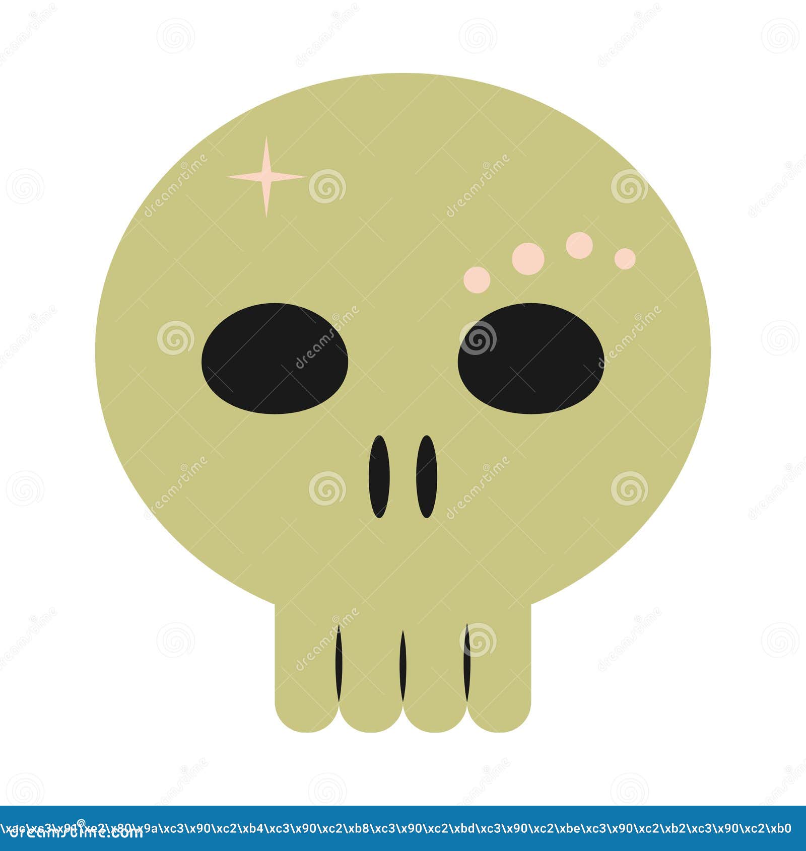 Cute Skull Element Design for Halloween Stock Vector Illustration of skeleton, happy 256450273