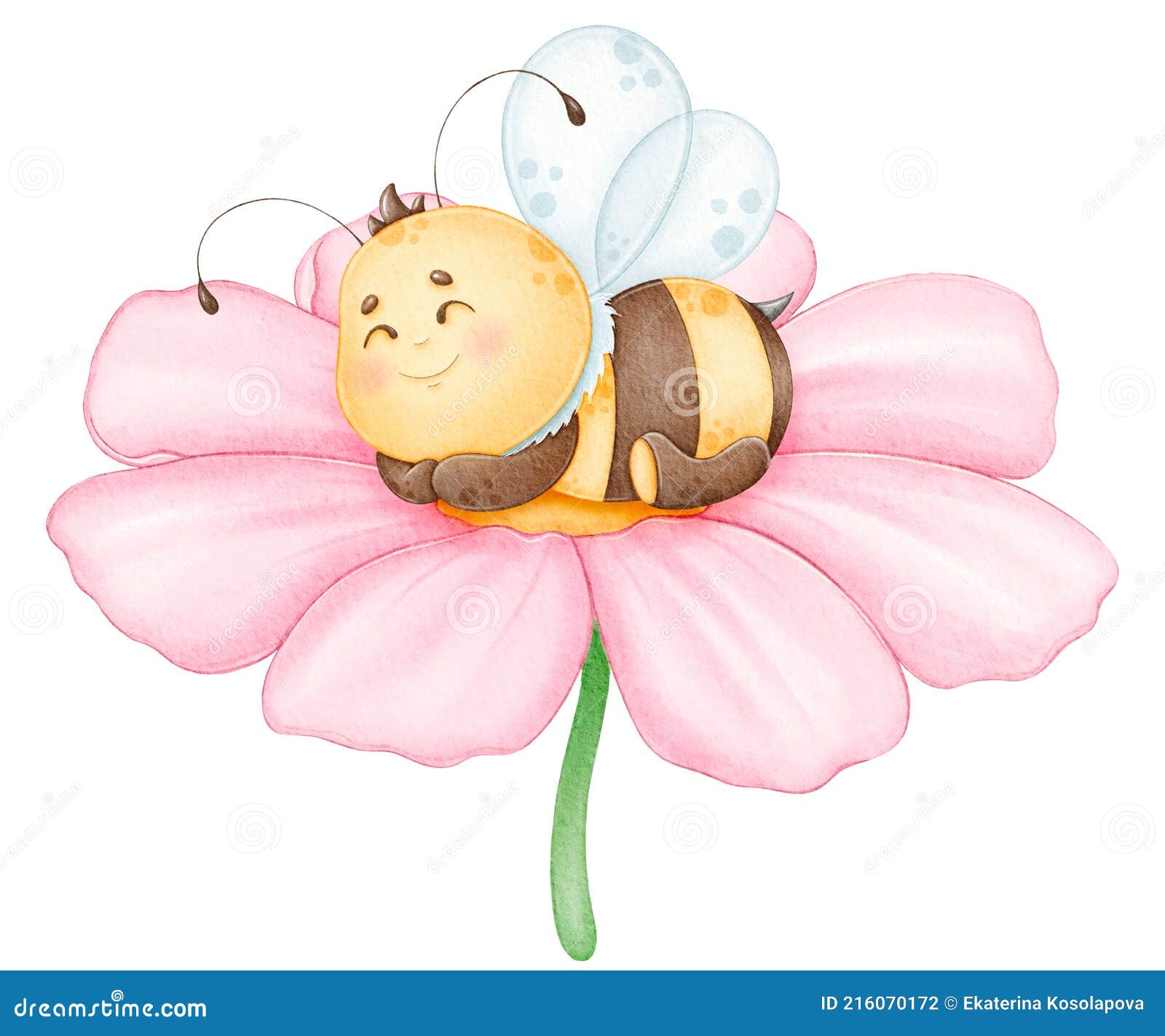 cute flying bee clipart