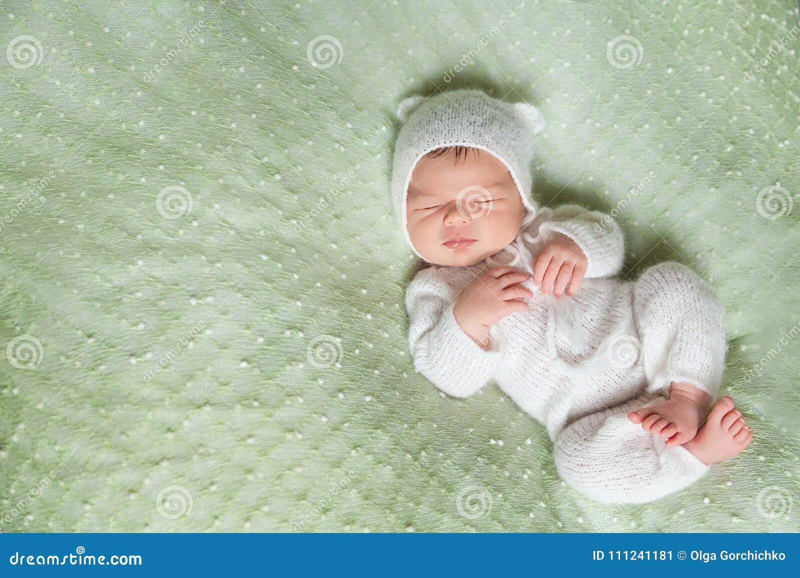 Cute Sleeping Newborn Baby in White Knitted Fluffy Kitten Costume Stock  Image - Image of caucasian, face: 111241181