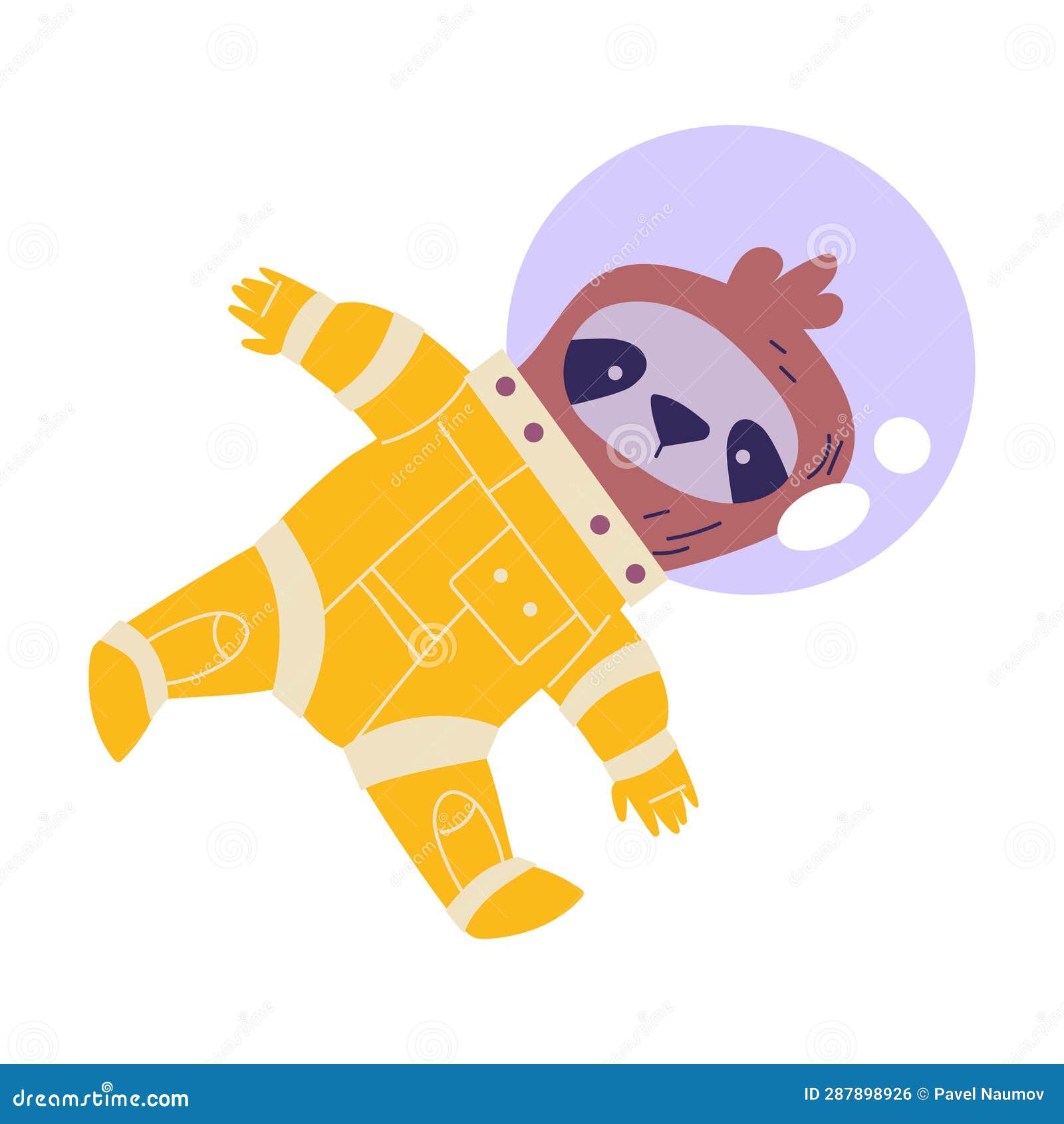 sloth wearing a space suit