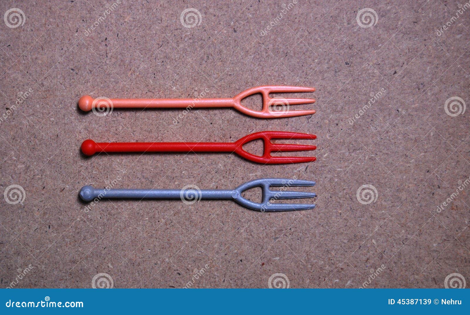 Cute small plastic forks stock image. Image of objects 45387139