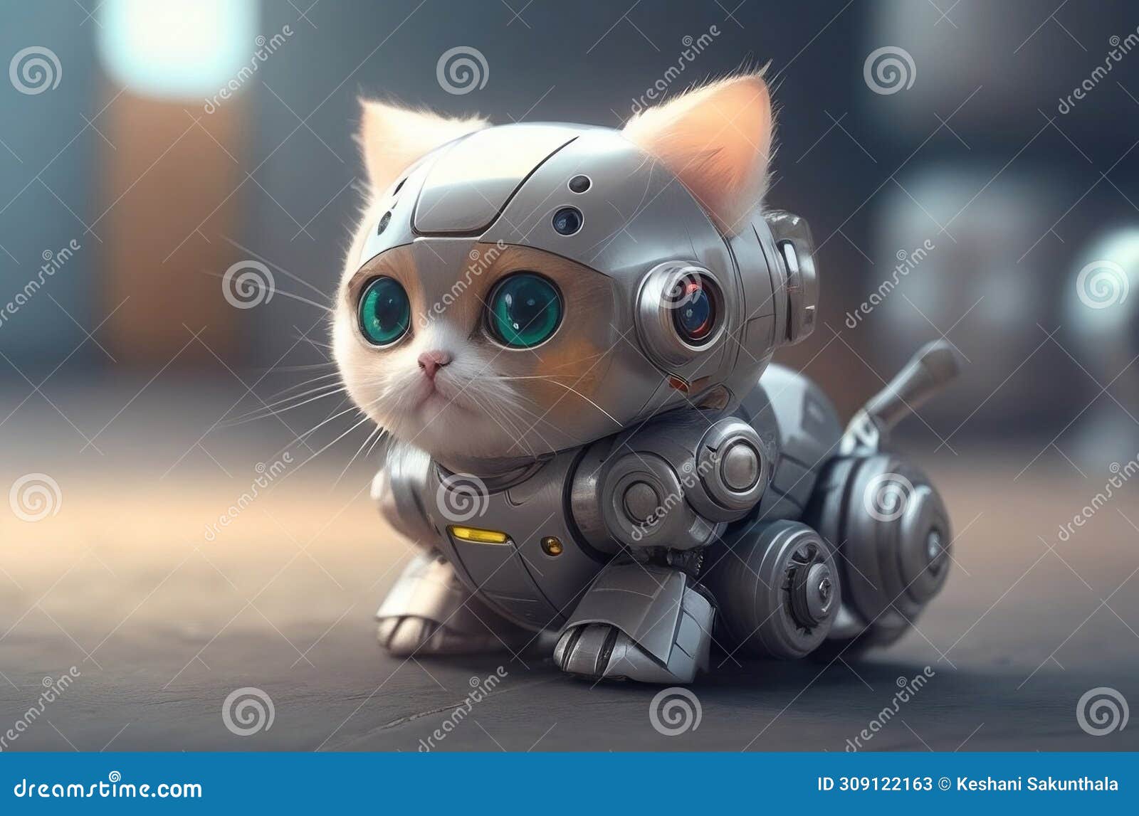 cute and small robot cat