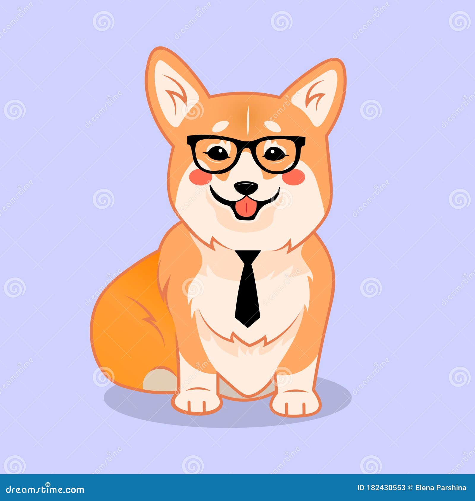 Smart Cartoon Dog With Glasses - Inter disciplina