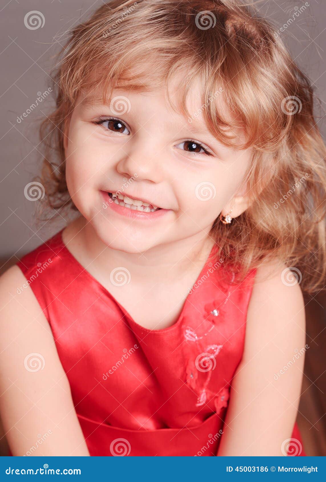 Cute Smiling Baby Girl Closeup Stock Photo - Image of caucasian ...