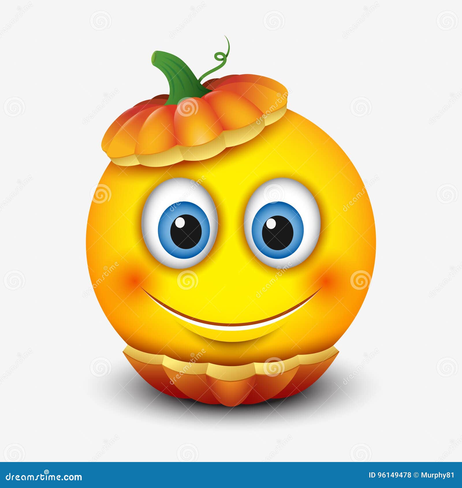 Goed gevoel Donker worden Gemakkelijk Cute Smiling Emoticon in Halloween Pumpkin, Emoji - Illustration Stock  Vector - Illustration of eyes, october: 96149478