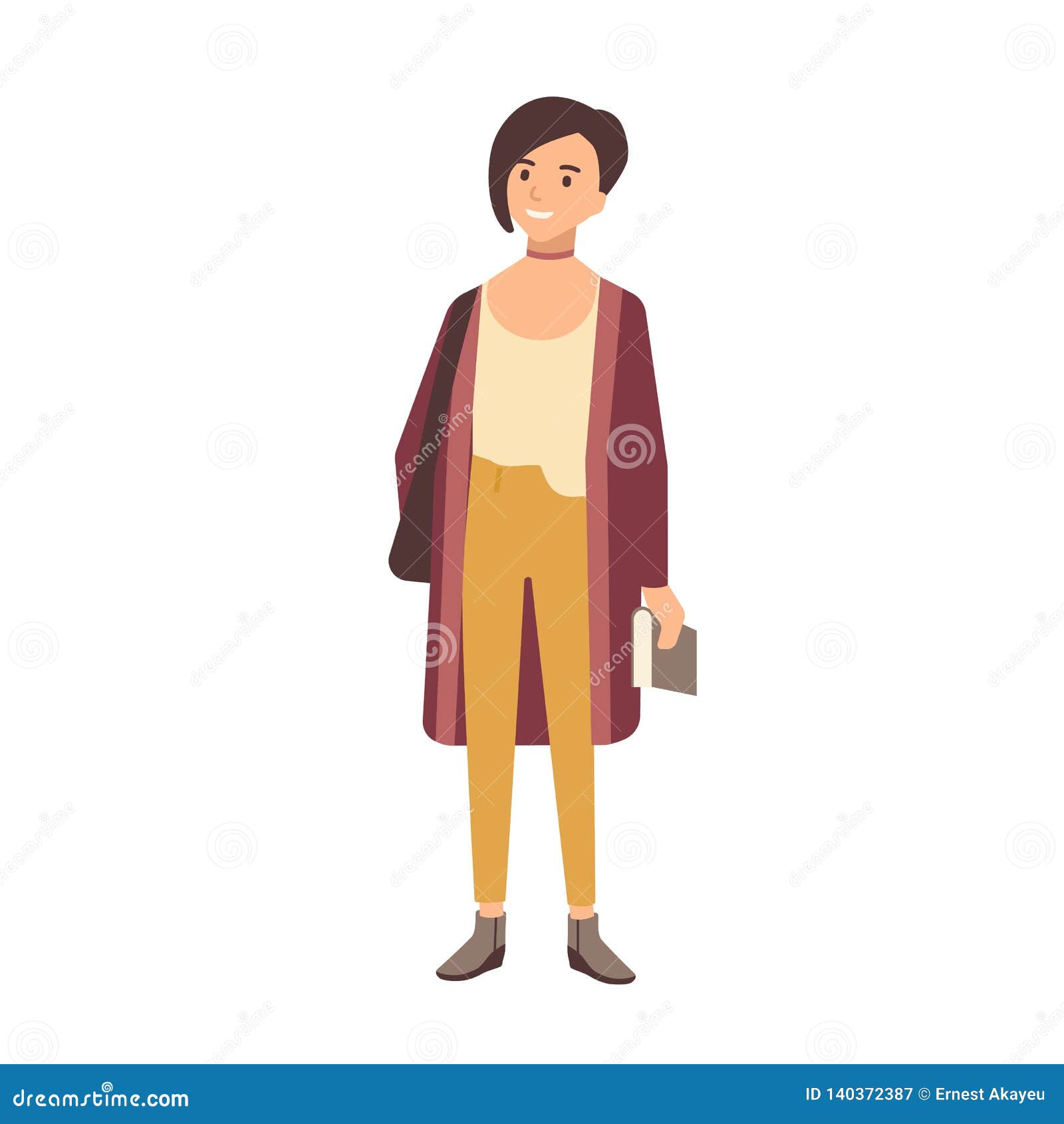 Cute Smiling Smart Teenage School Girl with Short Hair Holding Textbook. Portrait of Female University or College Stock Vector - Illustration of female, hold: 140372387 Cute Smiling Smart Teenage School Girl with Short Hair Holding Textbook. Portrait of Female University or College Stock Vector - Illustration of female, hold: 140372387