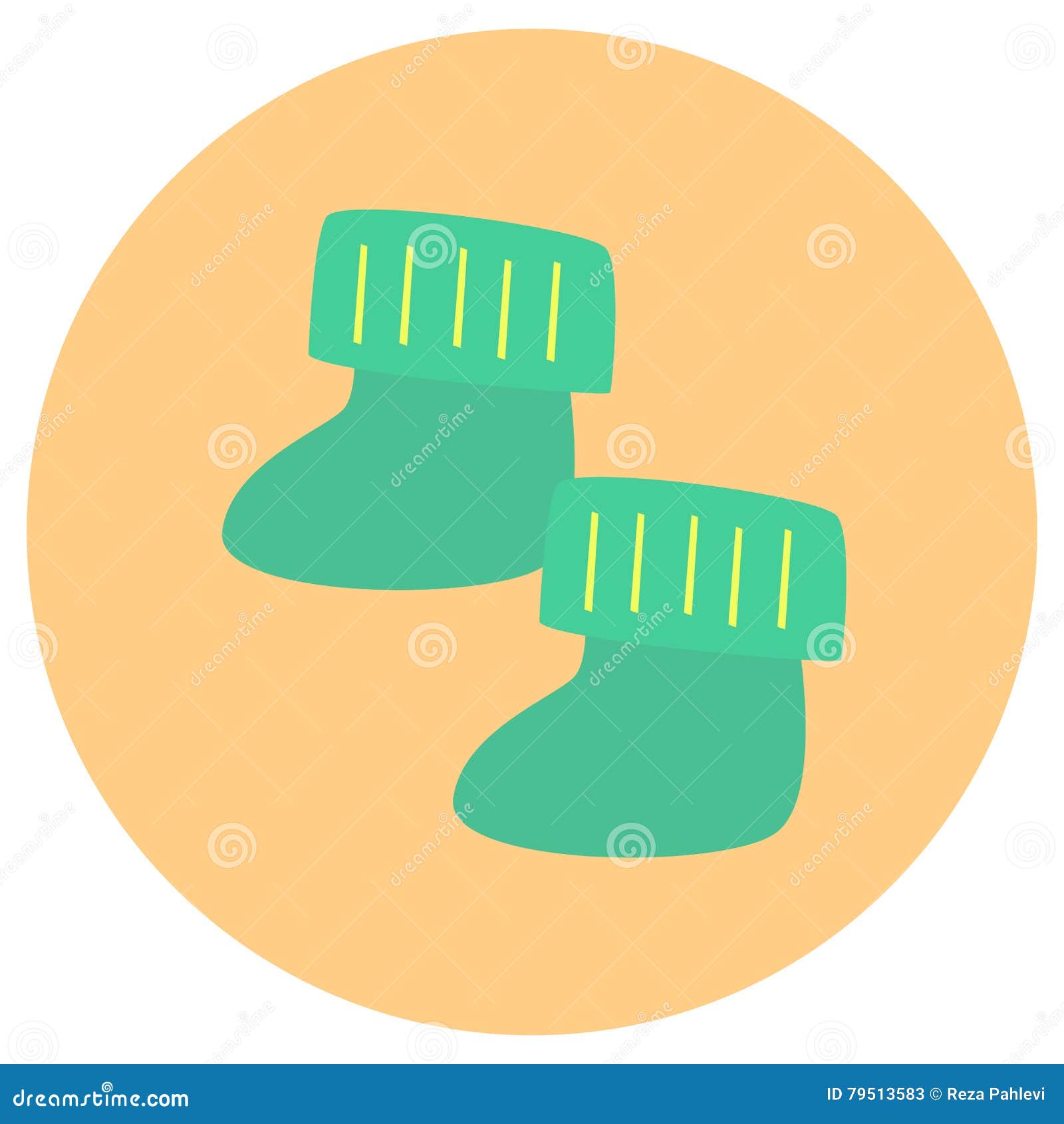 Premium Vector  A pair of cute socks in cartoon style. vector illustration  isolated on white background.