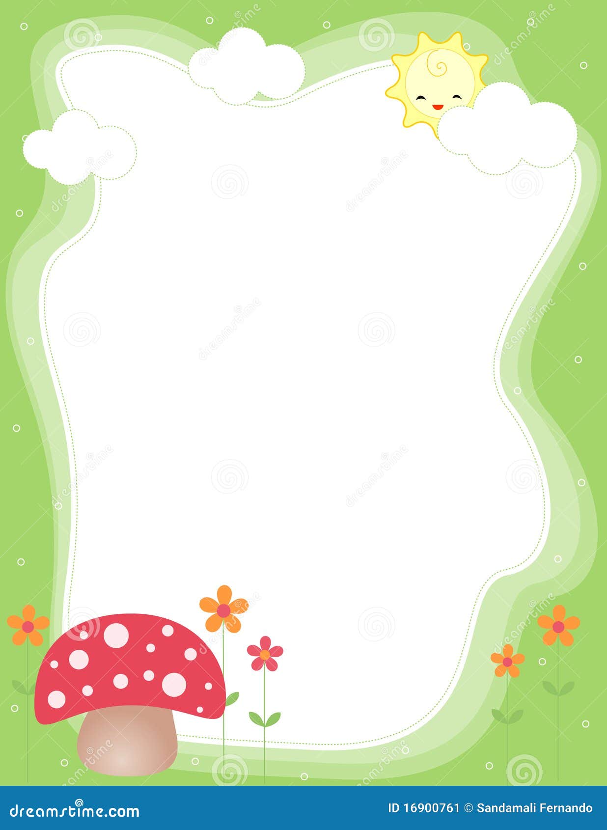 Cute Spring Border / Frame Stock Image - Image: 16900761