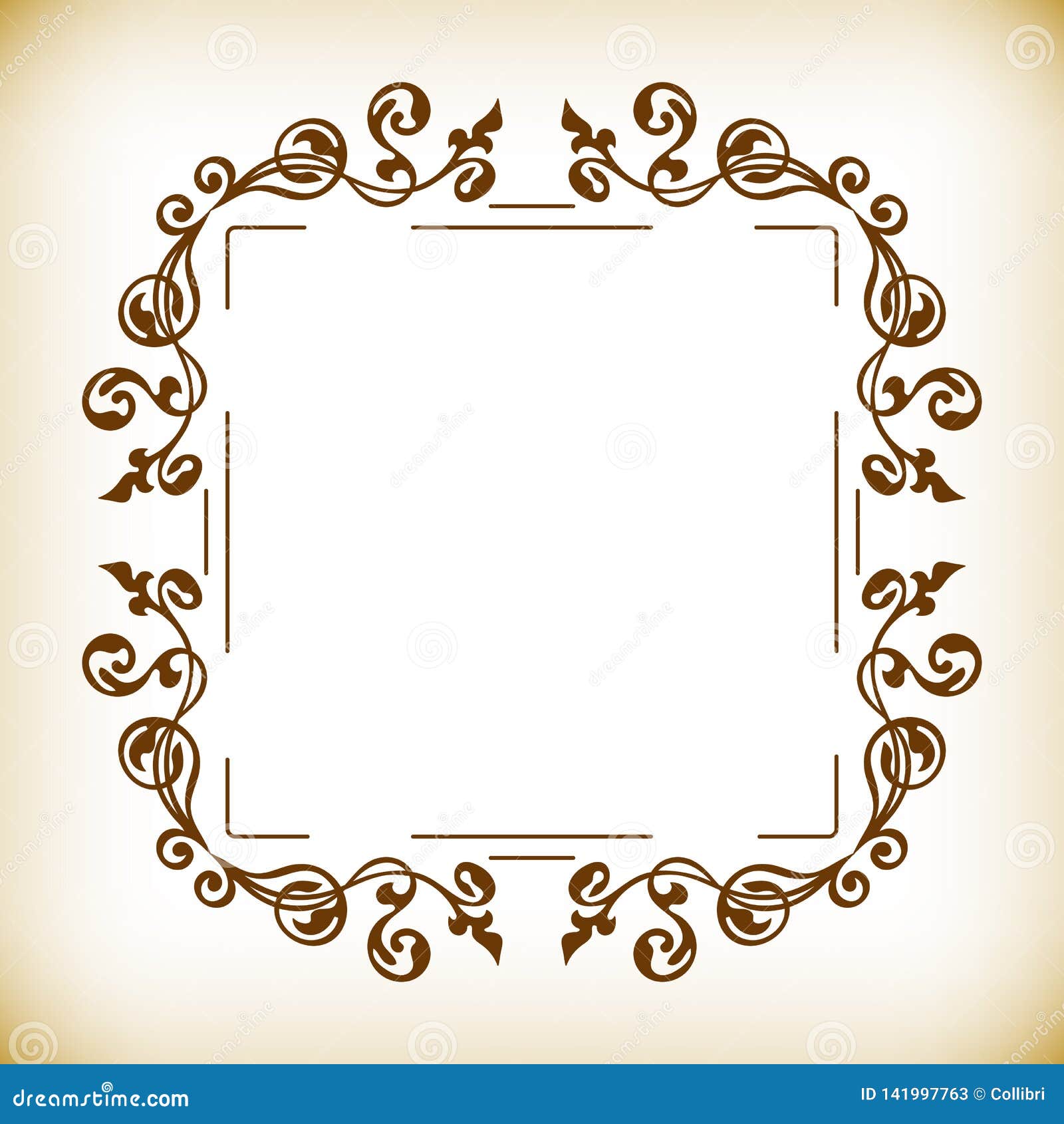 Download Cute Square Frame Vintage Style. Stock Vector ...