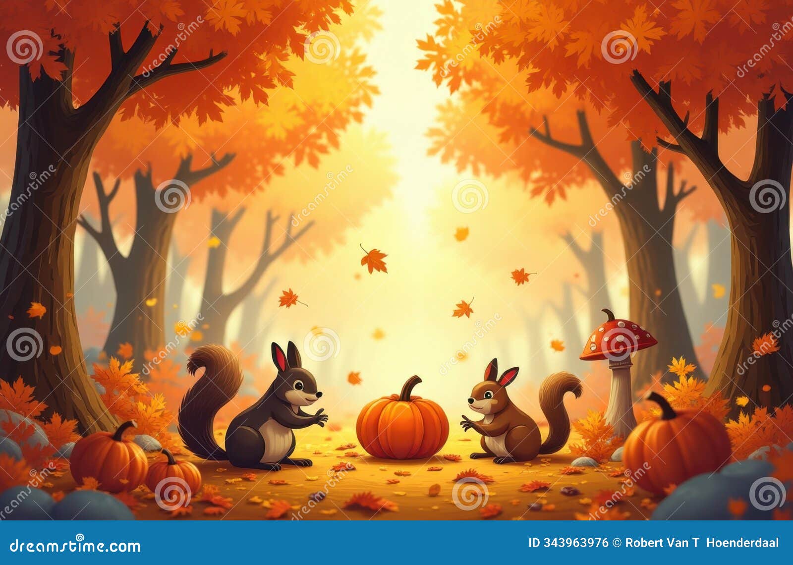 cute squirels in a autumn forst at 26-5-2024