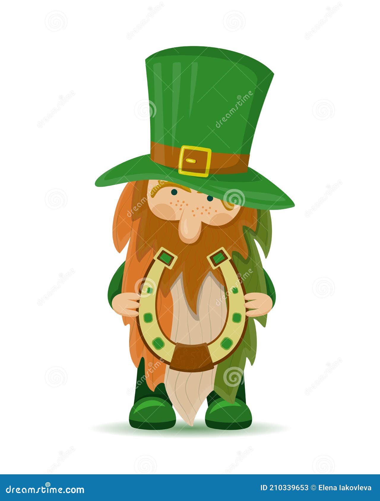 A Cute St Patrick`s Day Leprechaun Cartoon Character with Horseshoe and Beard in the Colors of the Irish Flag. Vector Illustratio Stock Vector - Illustration of cute, celebrate: 210339653 A Cute St Patrick`s Day Leprechaun Cartoon Character with Horseshoe and Beard in the Colors of the Irish Flag. Vector Illustratio Stock Vector - Illustration of cute, celebrate: 210339653