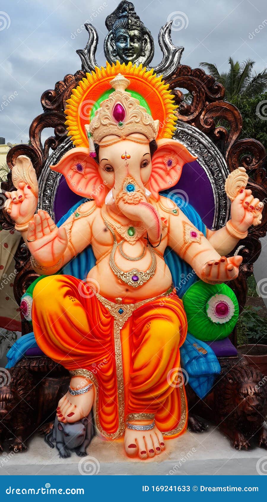 Cute Statue of Lord Ganesha Stock Image - Image of statue ...