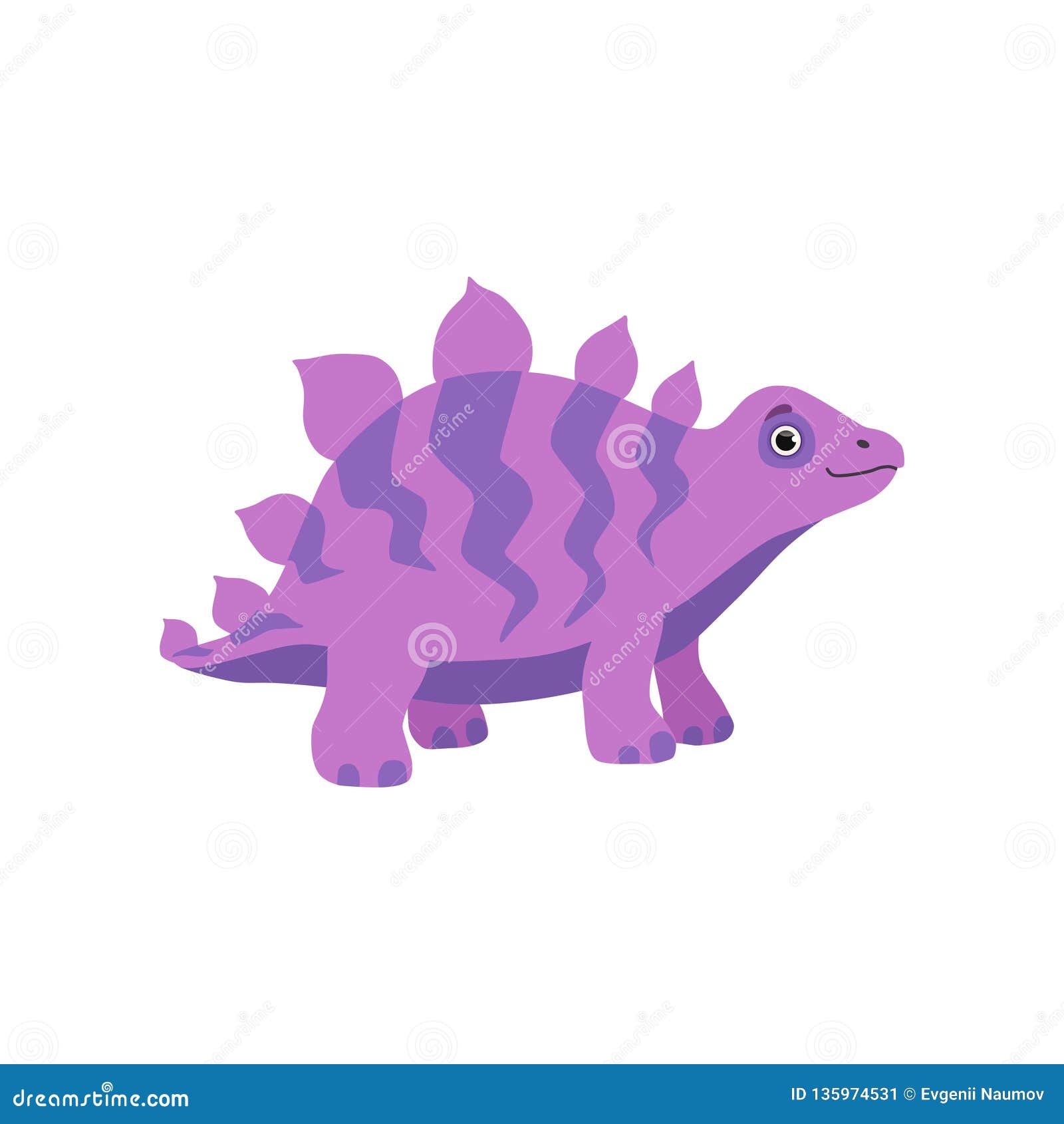 Cute Stegosaurus Dinosaur, Purple Baby Dino Cartoon Character Vector  Illustration Stock Vector - Illustration of figure, graphic: 135974531