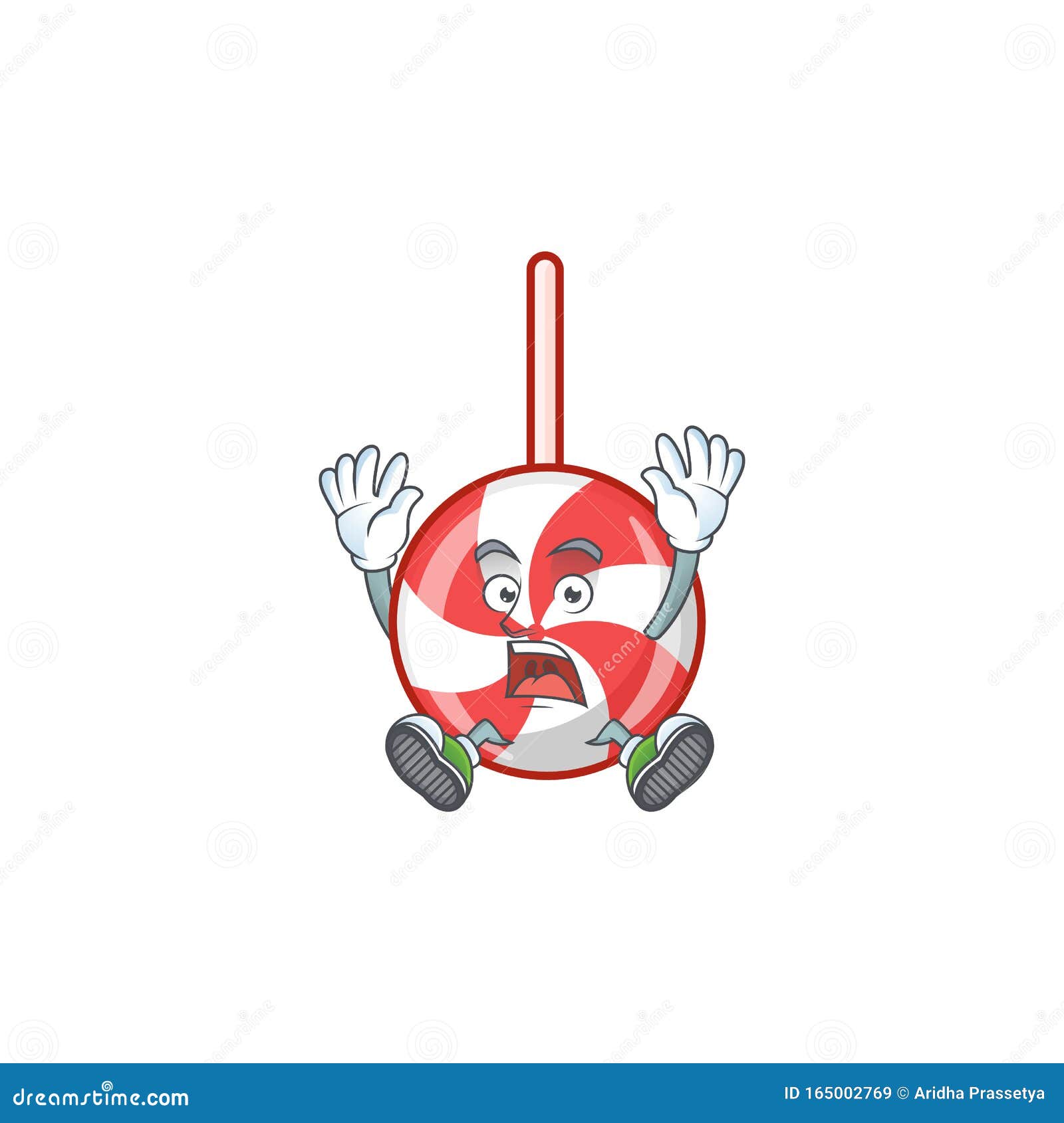 Cute Striped Peppermint Candy Cartoon Character Style with Shocking Gesture  Stock Vector - Illustration of ornament, progress: 165002769