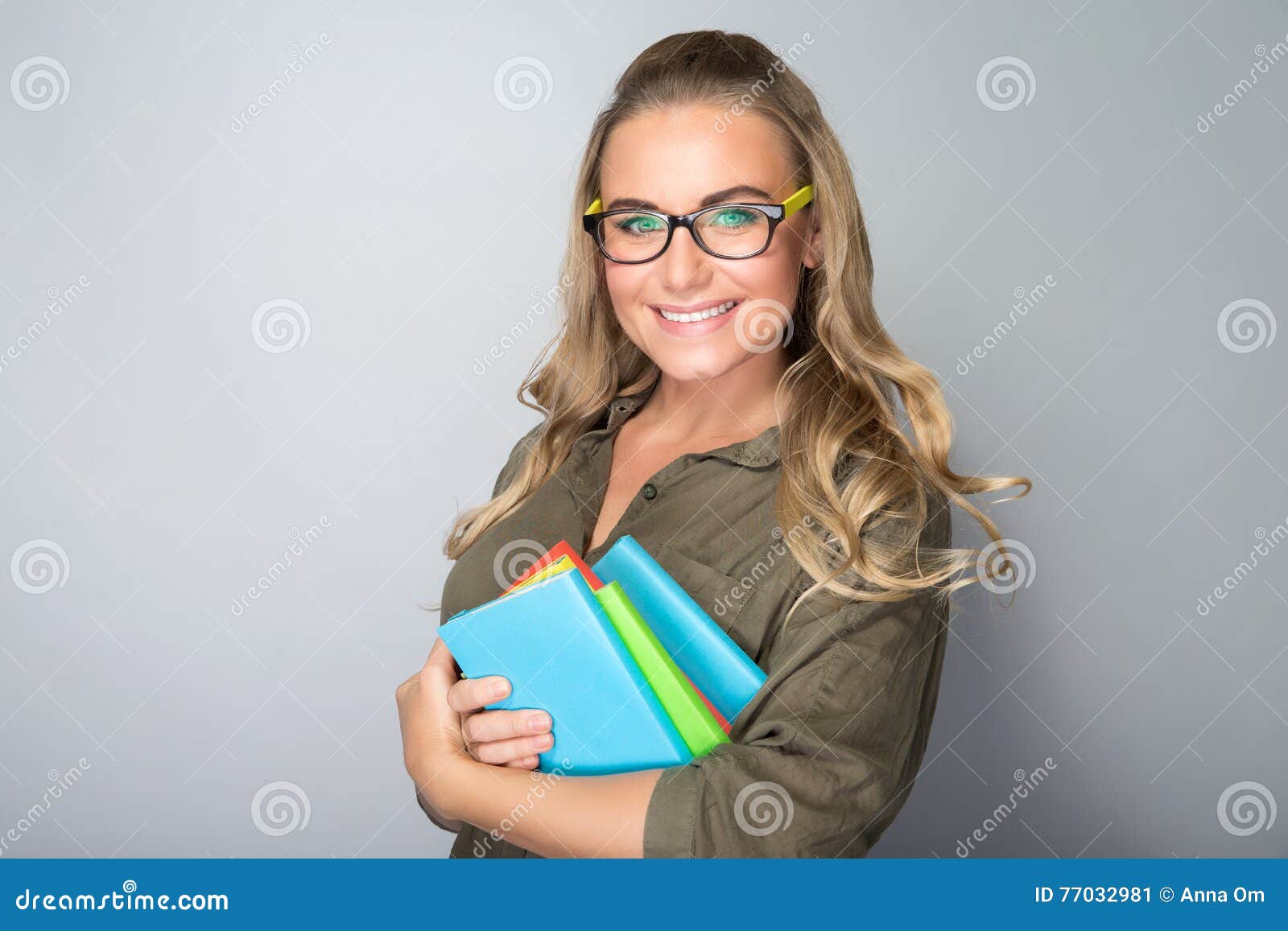 Cute student girl portrait stock image. Image of education - 77032981