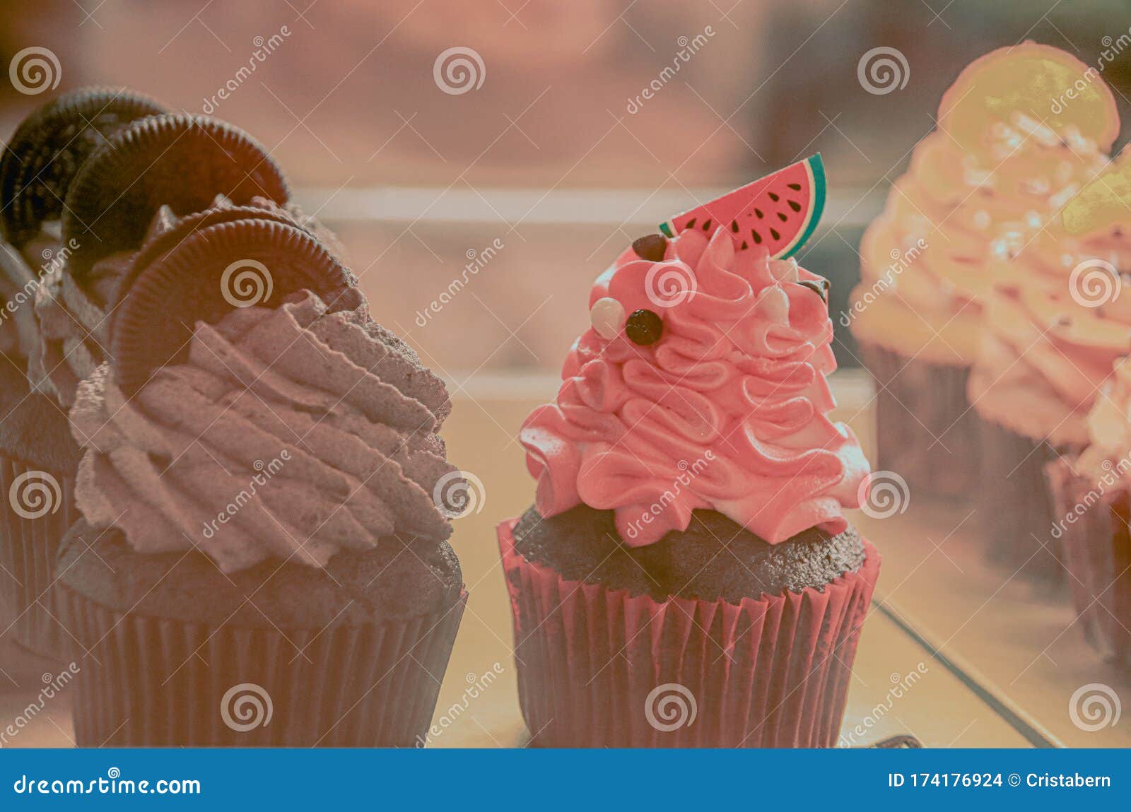 Anime Inspired Summer Cupcakes Dessert Stock Photo Image Of Craft Design