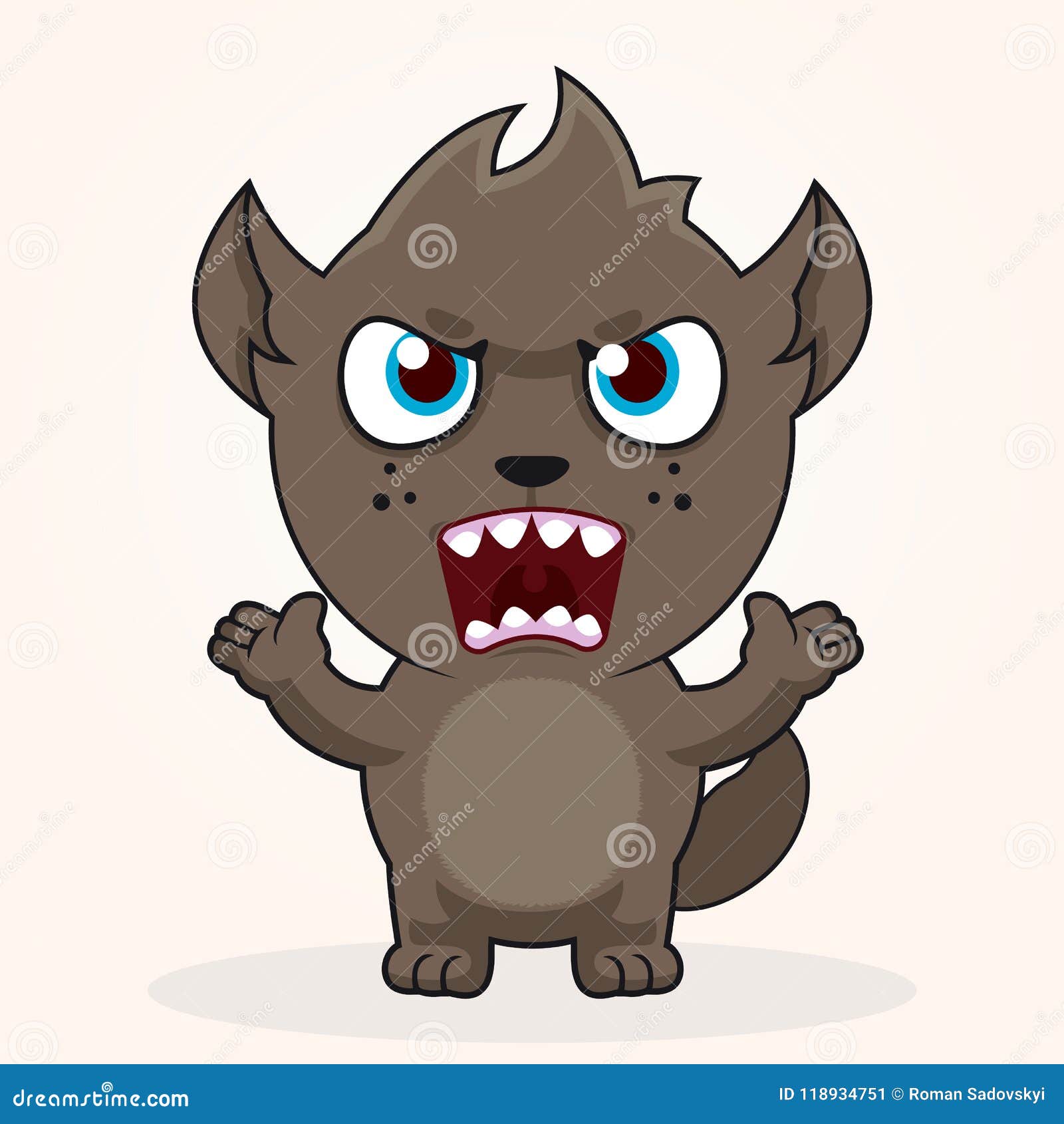 Cute Tasmanian Devil. Cartoon Character. Angry Emotion Stock Vector -  Illustration of emotion, bizarre: 118934751