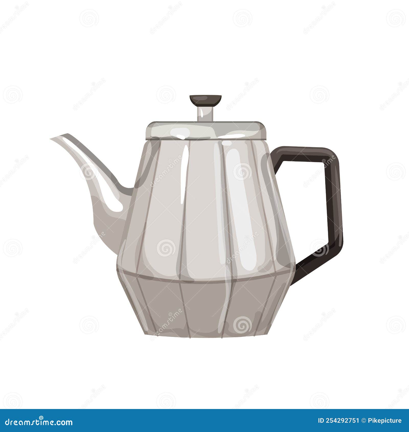 Cute Teapot Tea Kettle Cartoon Vector Illustration Stock Illustration -  Illustration of icon, crockery: 254292751