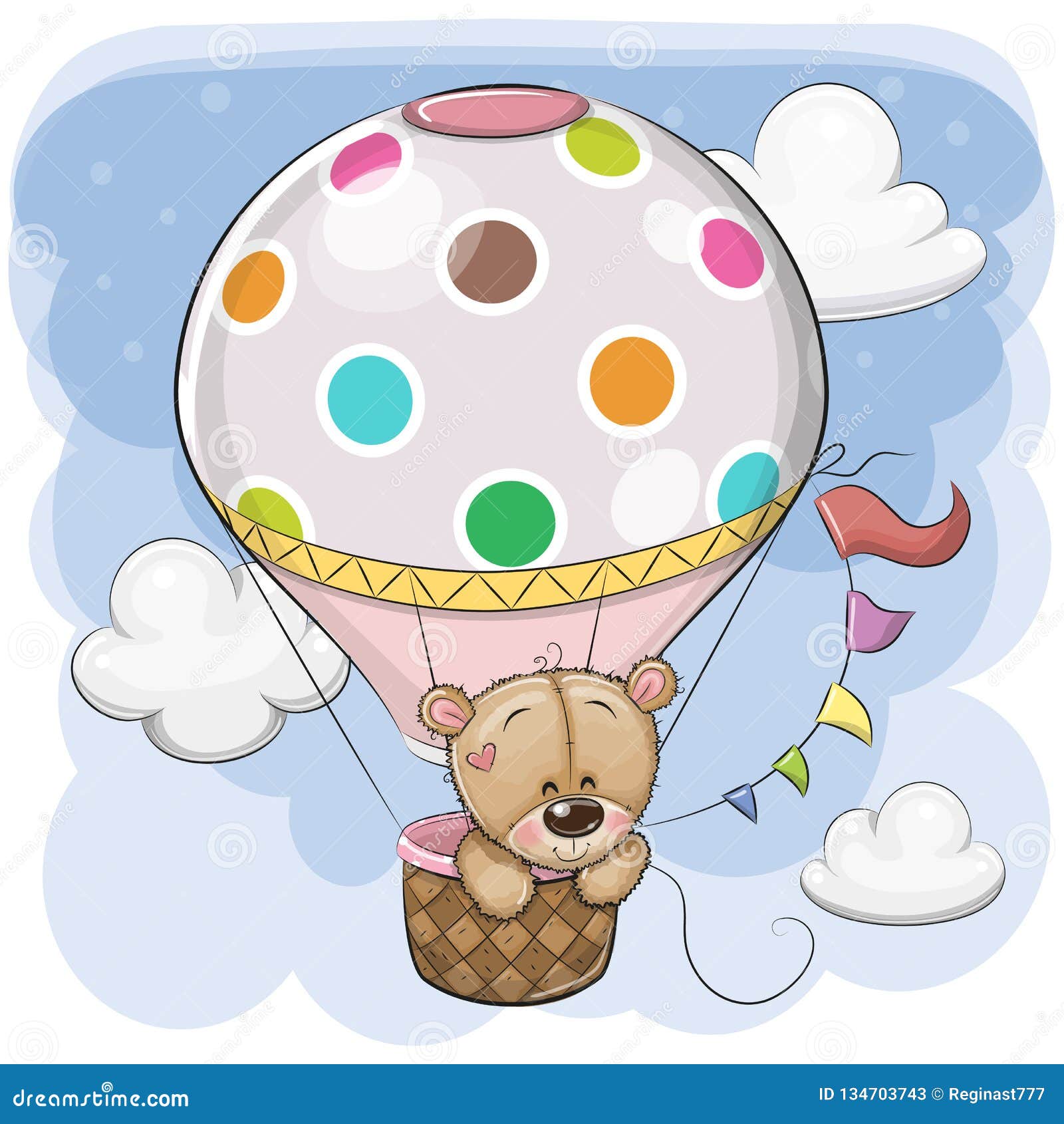 teddy in balloon