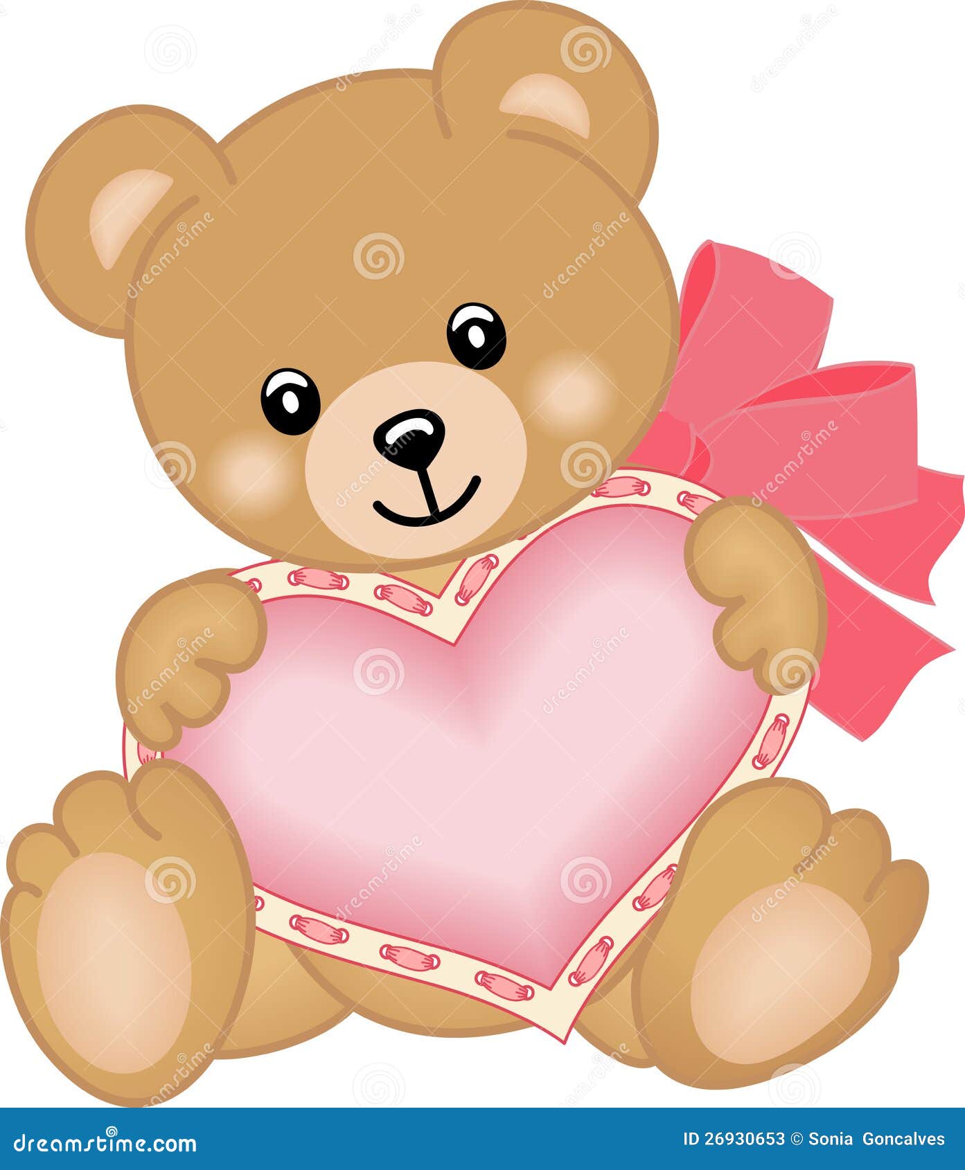 Cute Teddy Bear With Heart Stock Photos - Image: 26930653