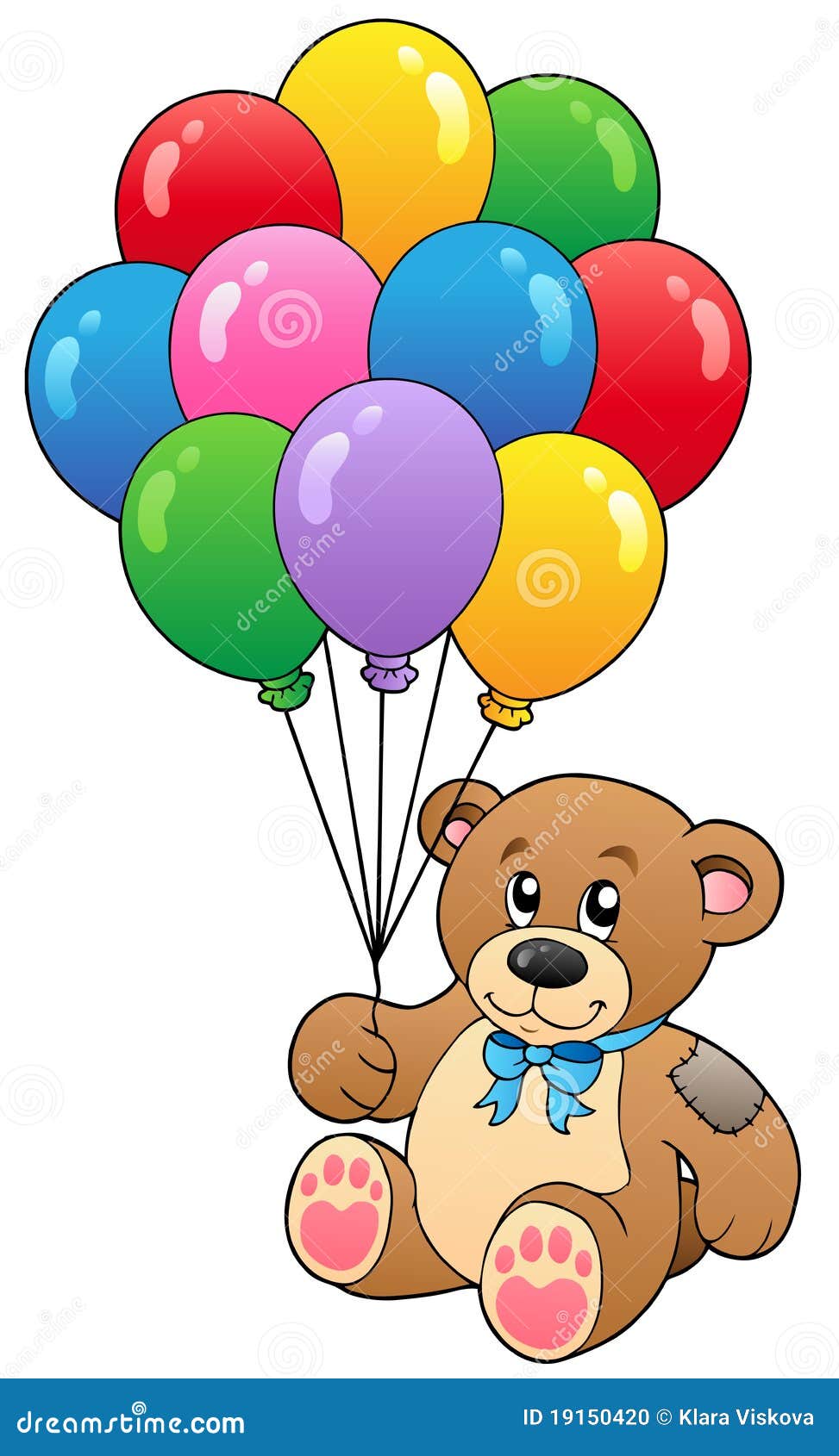 teddy bear with balloons free clipart - photo #39