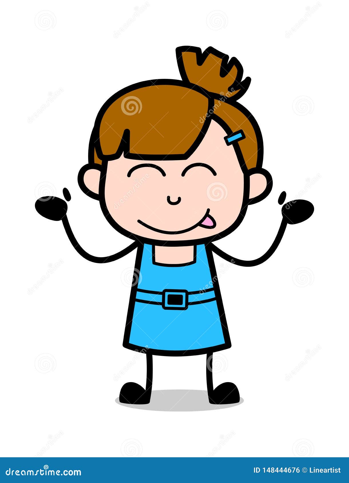 Naughty Kid Teasing Expression - Cute Girl Cartoon Character Vector  Illustration Stock Illustration - Illustration of kids, smart: 148444676