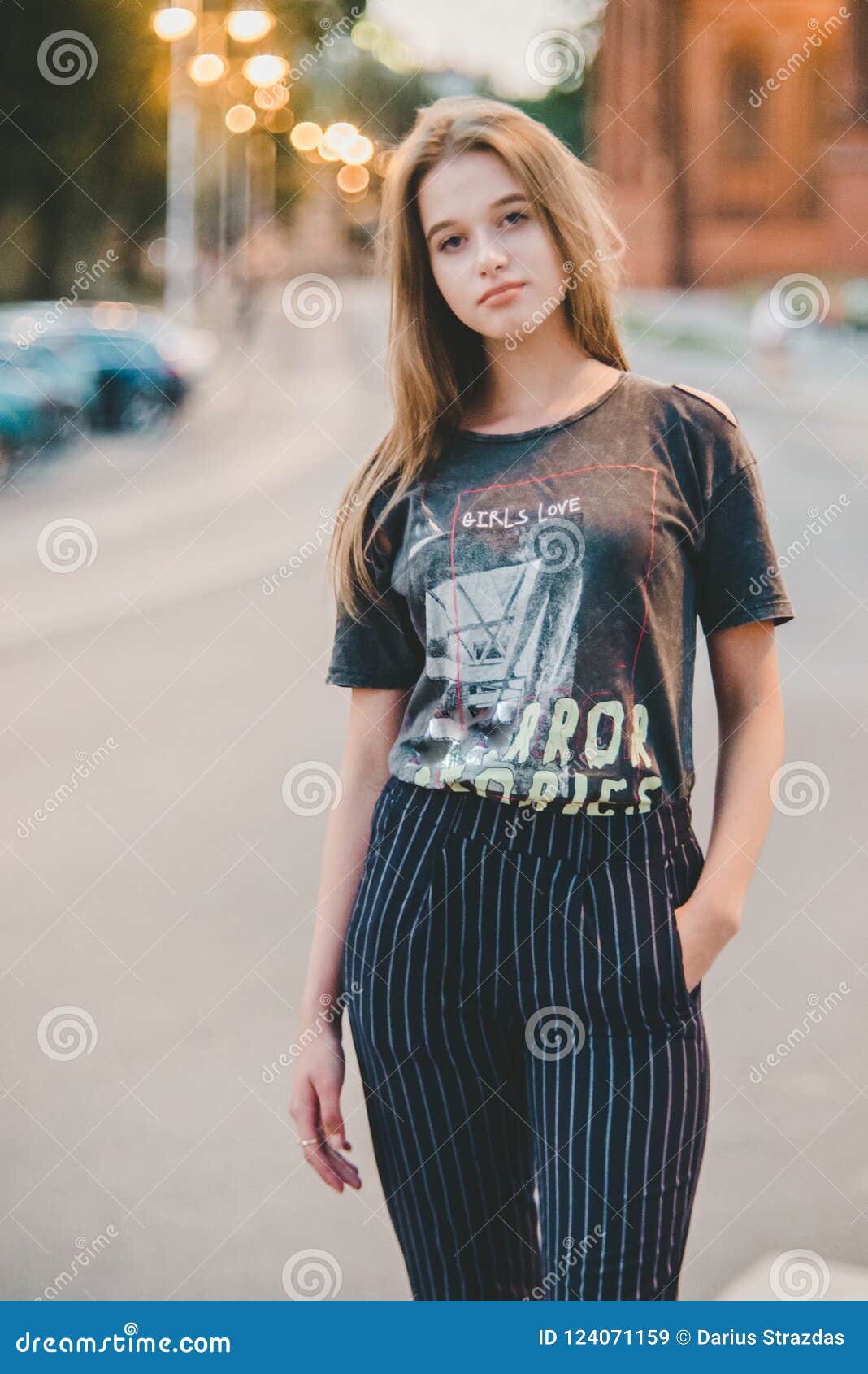 Cute Teen Girl In A City Stock Image Image Of Smile 124071159