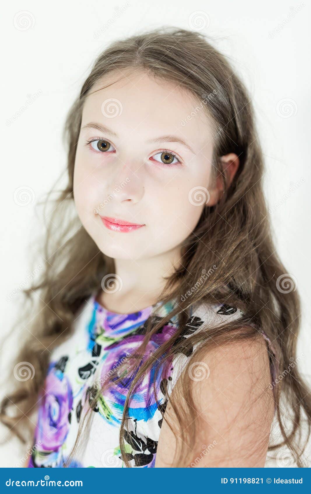 Cute Teen Girl Emotional Portrait Stock Image pic