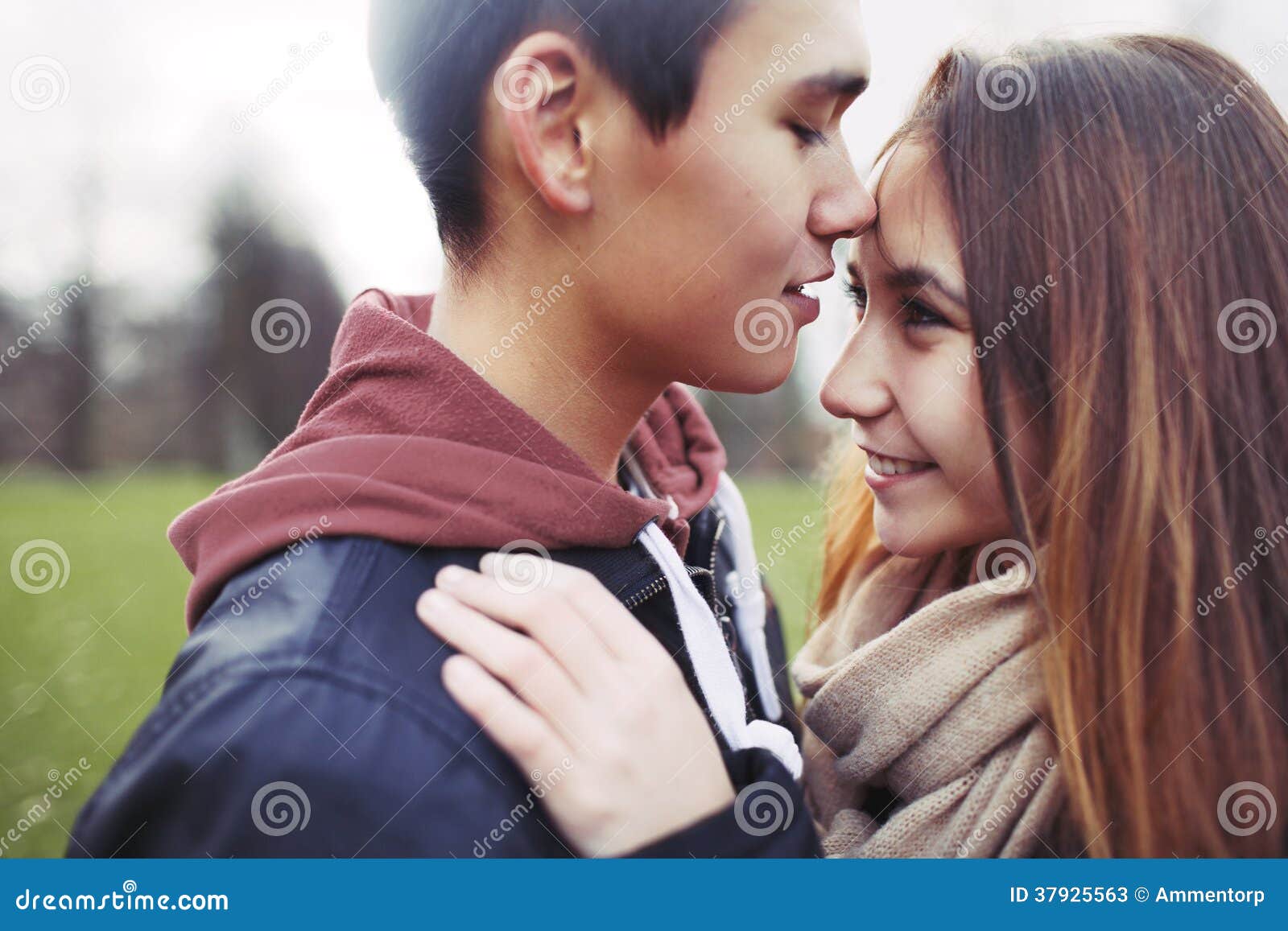 Cute Teenage Love Stock Image Image Of Bonding Asian 37925563