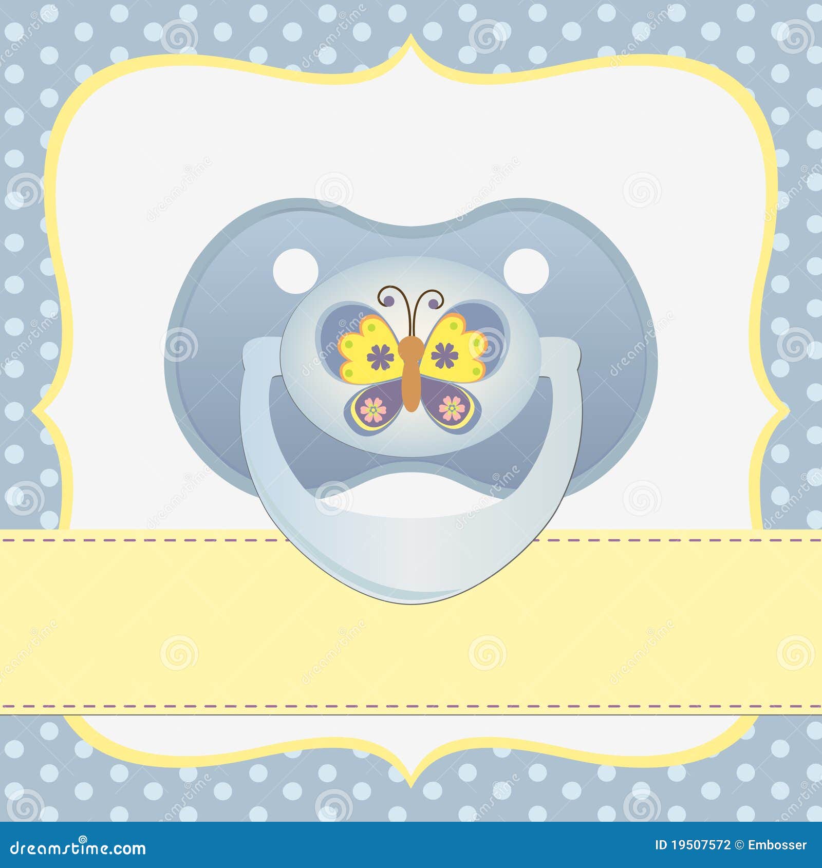 Cute Template for Baby Card Stock Vector Illustration of arrive