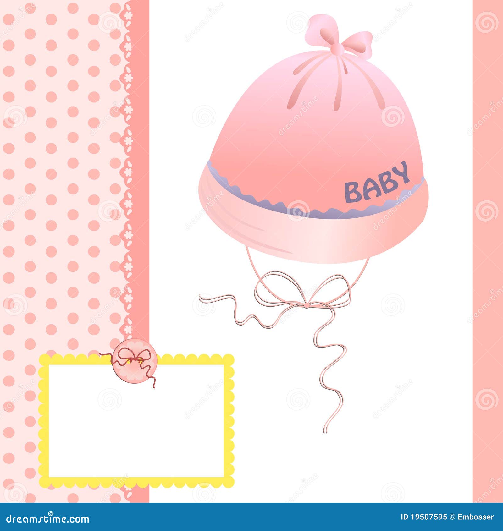 Cute Template for Baby Card Stock Vector Illustration of decoration