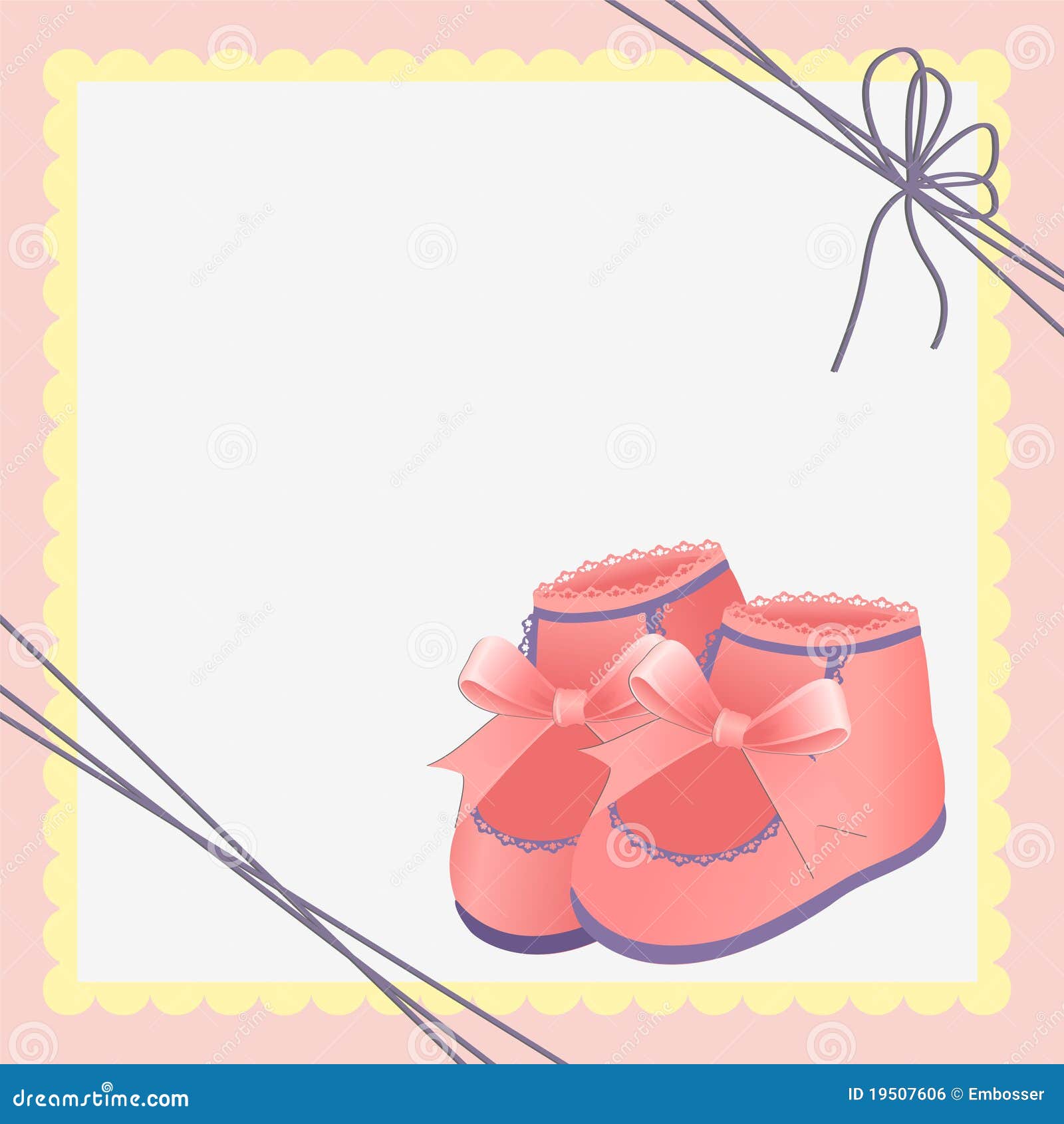 Cute Template for Baby Card Stock Vector Illustration of color, card