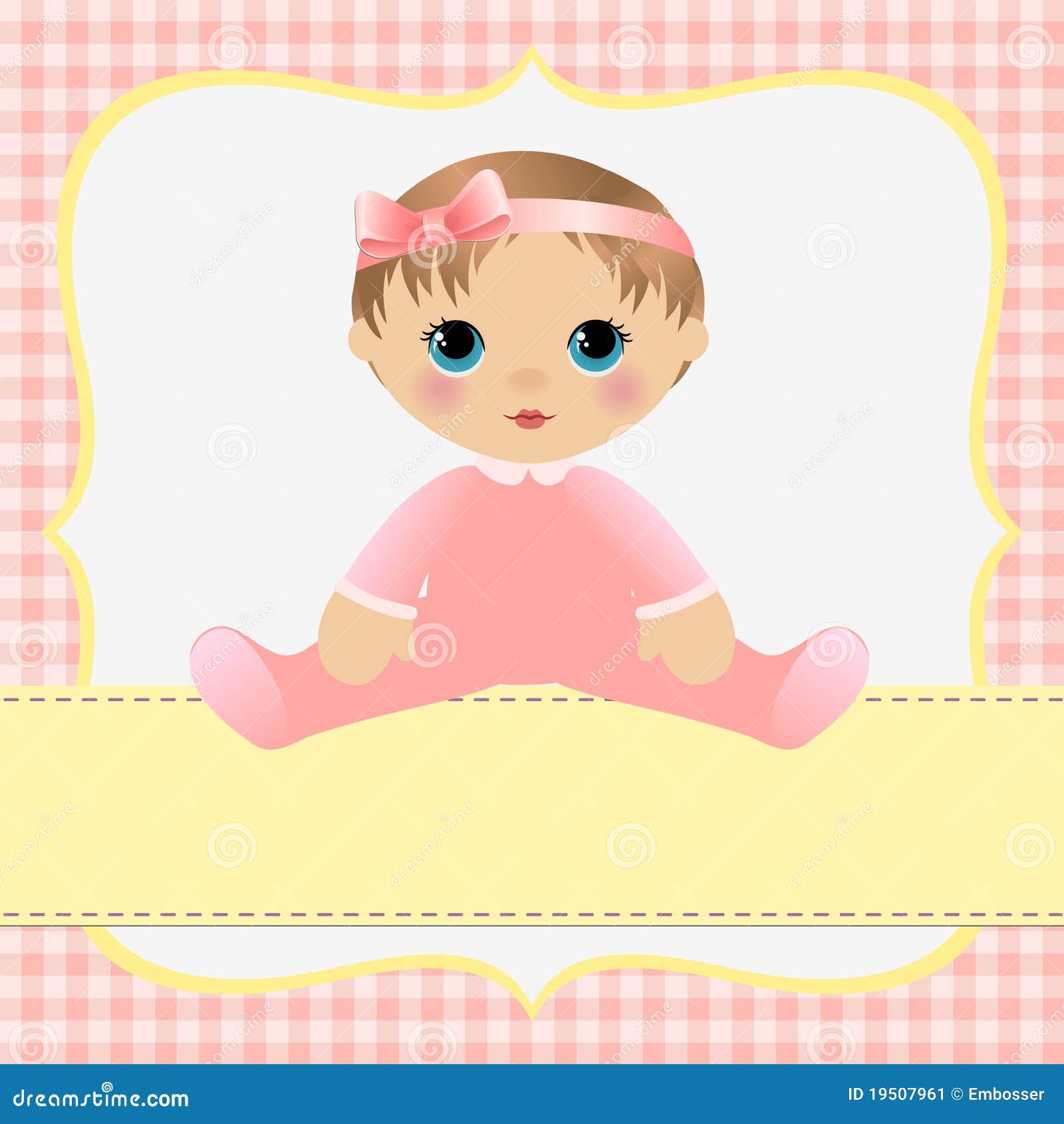 Cute Template for Baby Card Stock Vector Illustration of field, decoration 19507961