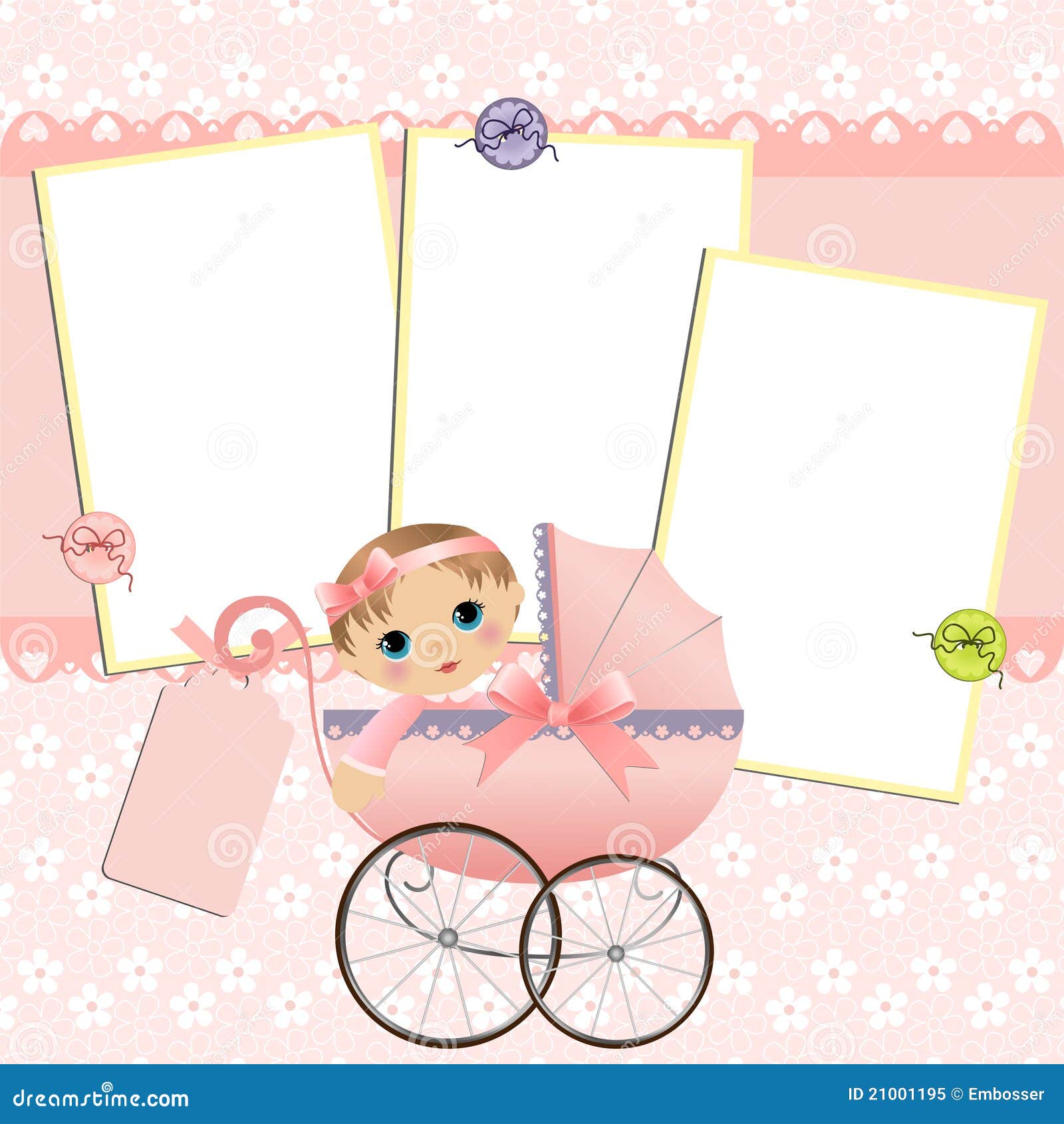 Cute Template for Baby S Card Stock Vector Illustration of child