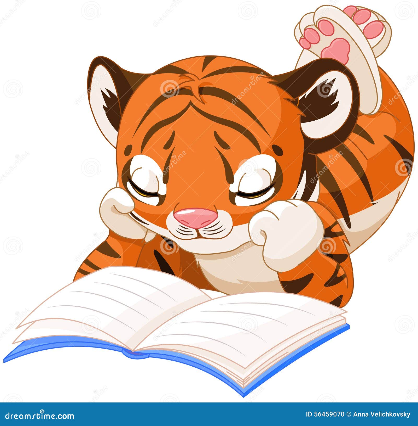 tiger reading clipart - photo #9