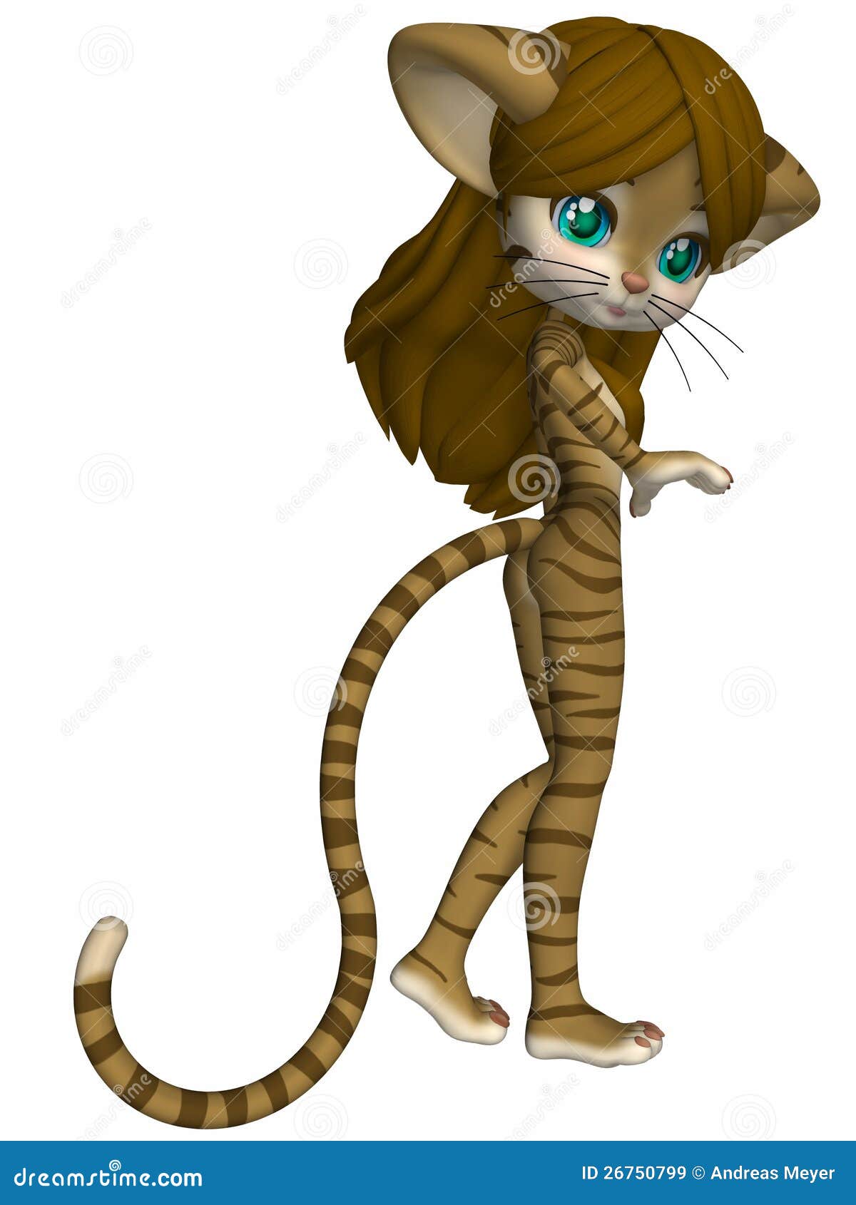 Cute Tiger Toon Figure stock illustration. Illustration of digital