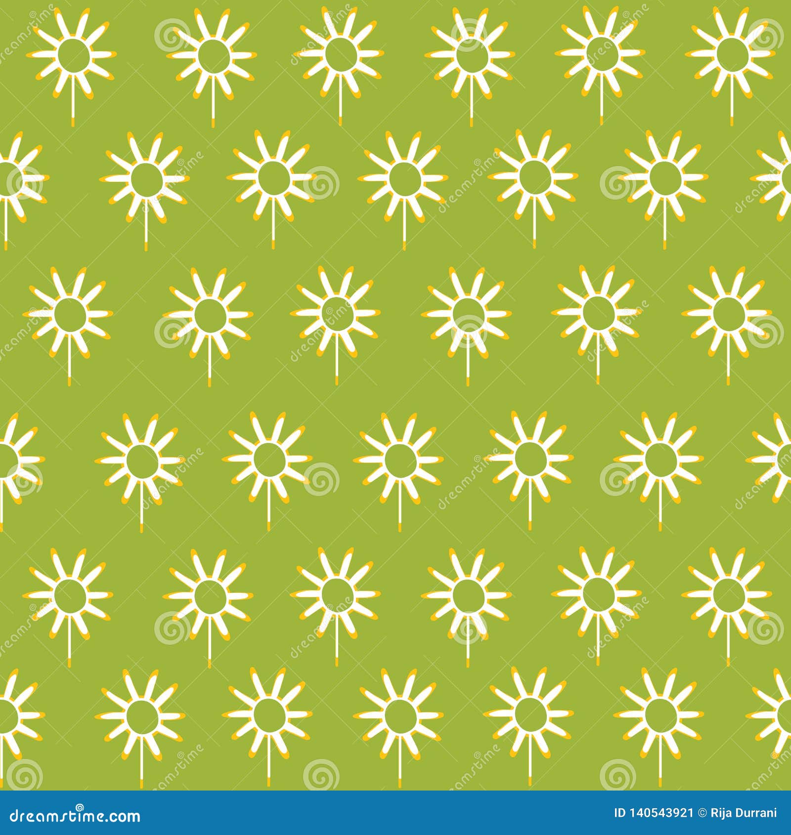 Cute Tiny Floral Abstract Seamless Pattern with White Background Stock Illustration