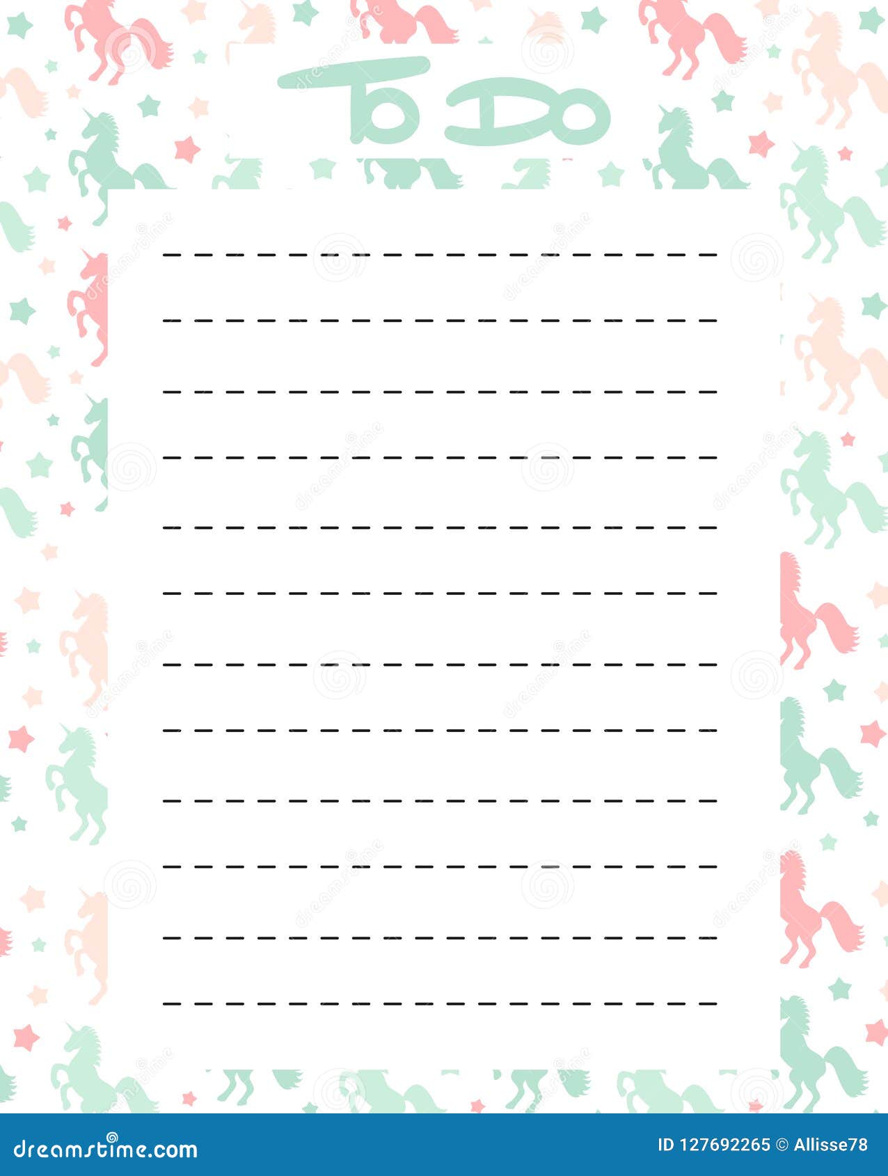Cute To Do List Vector Printable with Colorful Unicorns Stock Vector - Illustration of plan, cute: 127692265 Cute To Do List Vector Printable With Colorful Unicorns Stock Vector - Illustration Of Plan, Cute: 127692265