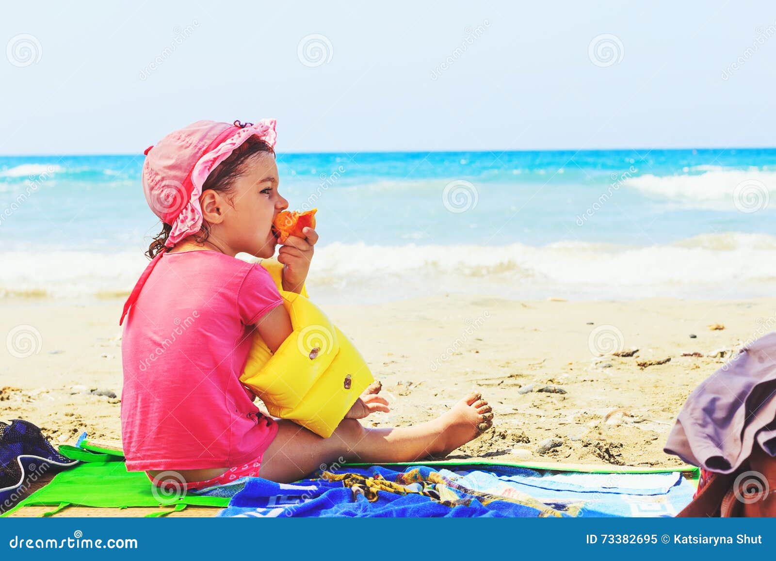 Peach on the beach