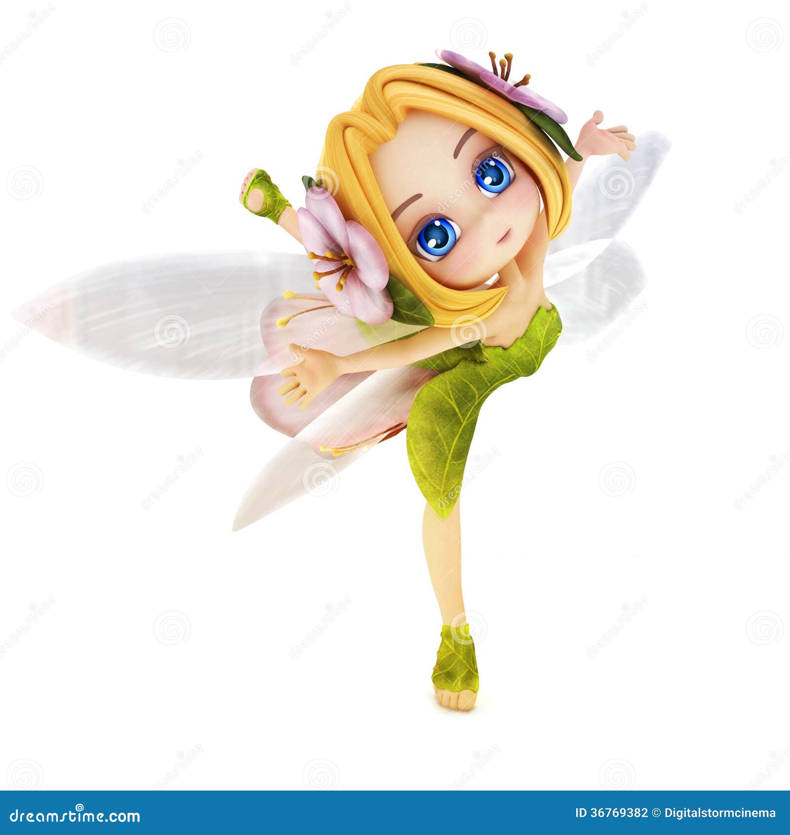 cute toon ballerina fairy