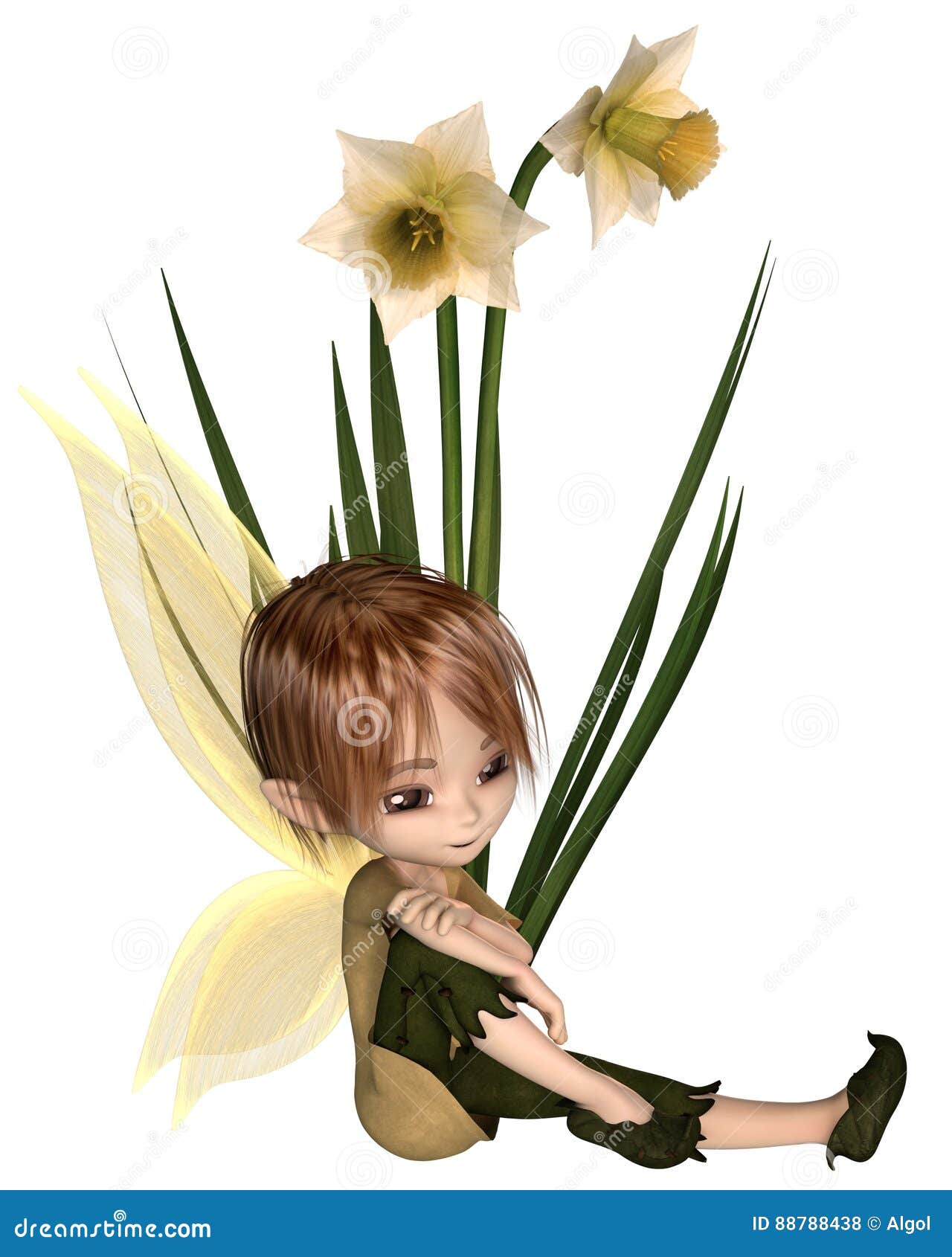 Cute Hanging Daffodil Fairy Perfect For Any Garden Or Home By Fountasia 