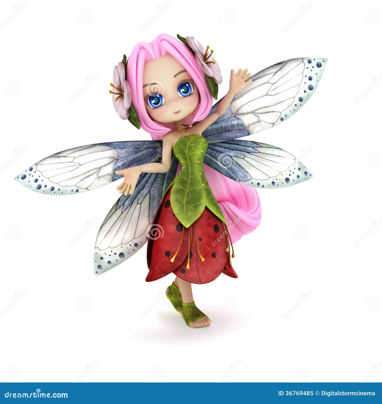 cute toon fairy posing
