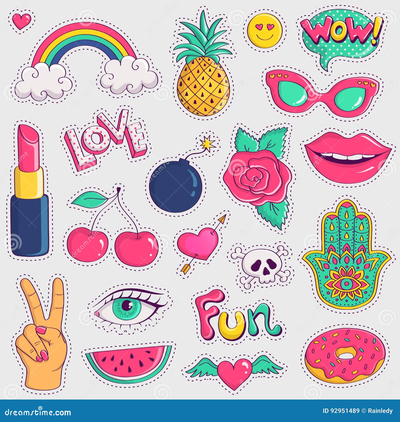cute and trendy patches.  stickers.