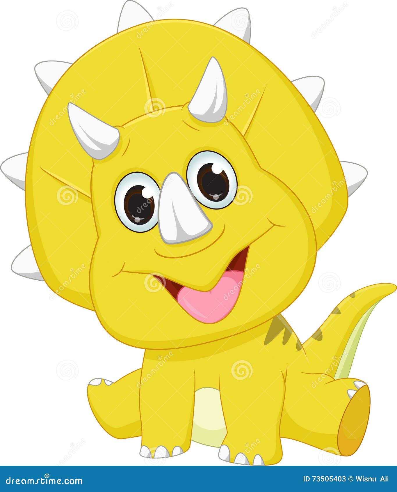 Cute triceratops cartoon stock vector. Illustration of character - 73505403