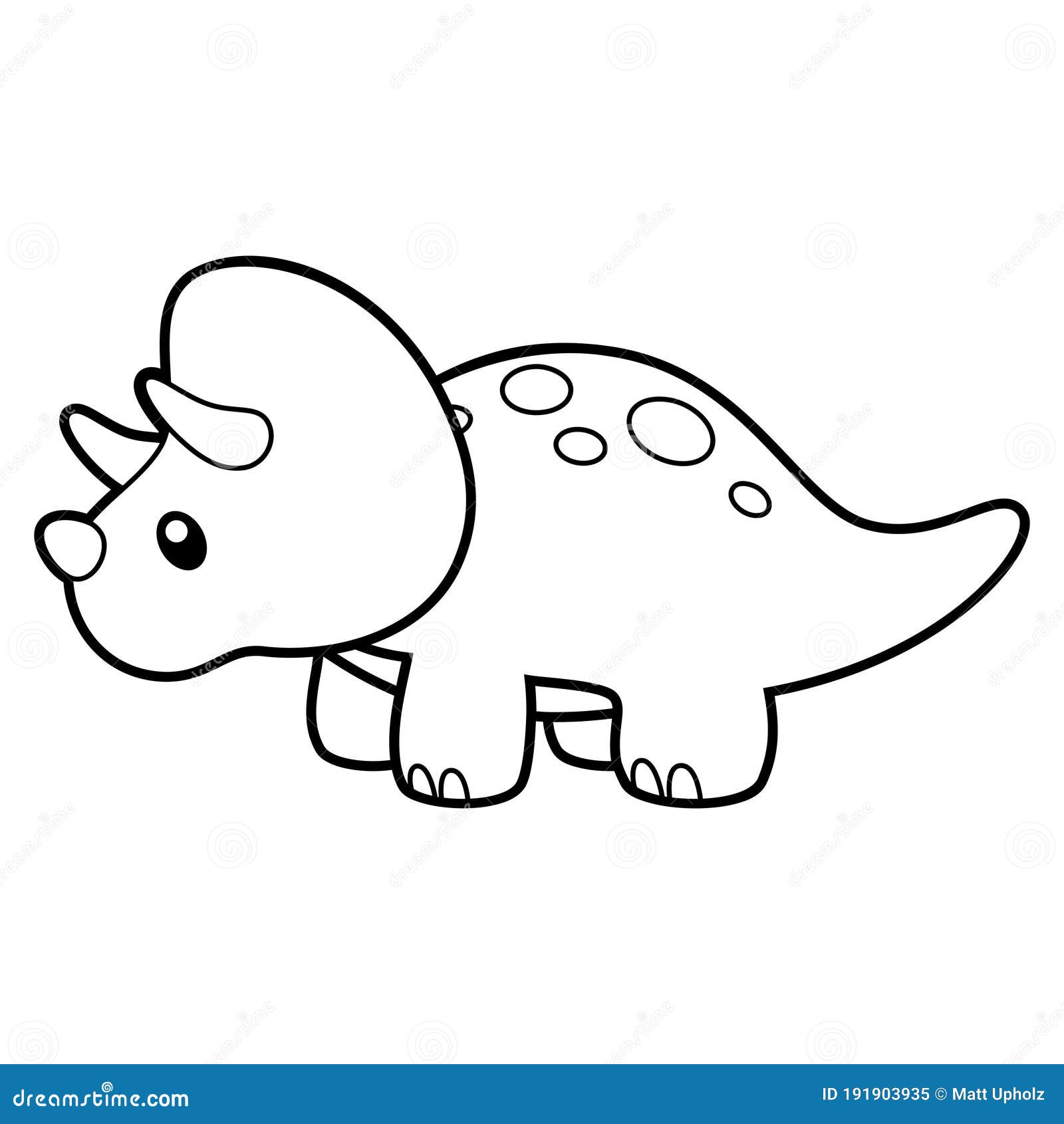 Black and white Pterodactyl dino flying among the clouds to nest with eggs.  Summer scene outline illustration with cute dinosaur. Funny prehistoric  reptiles coloring page for children. Stock Vector